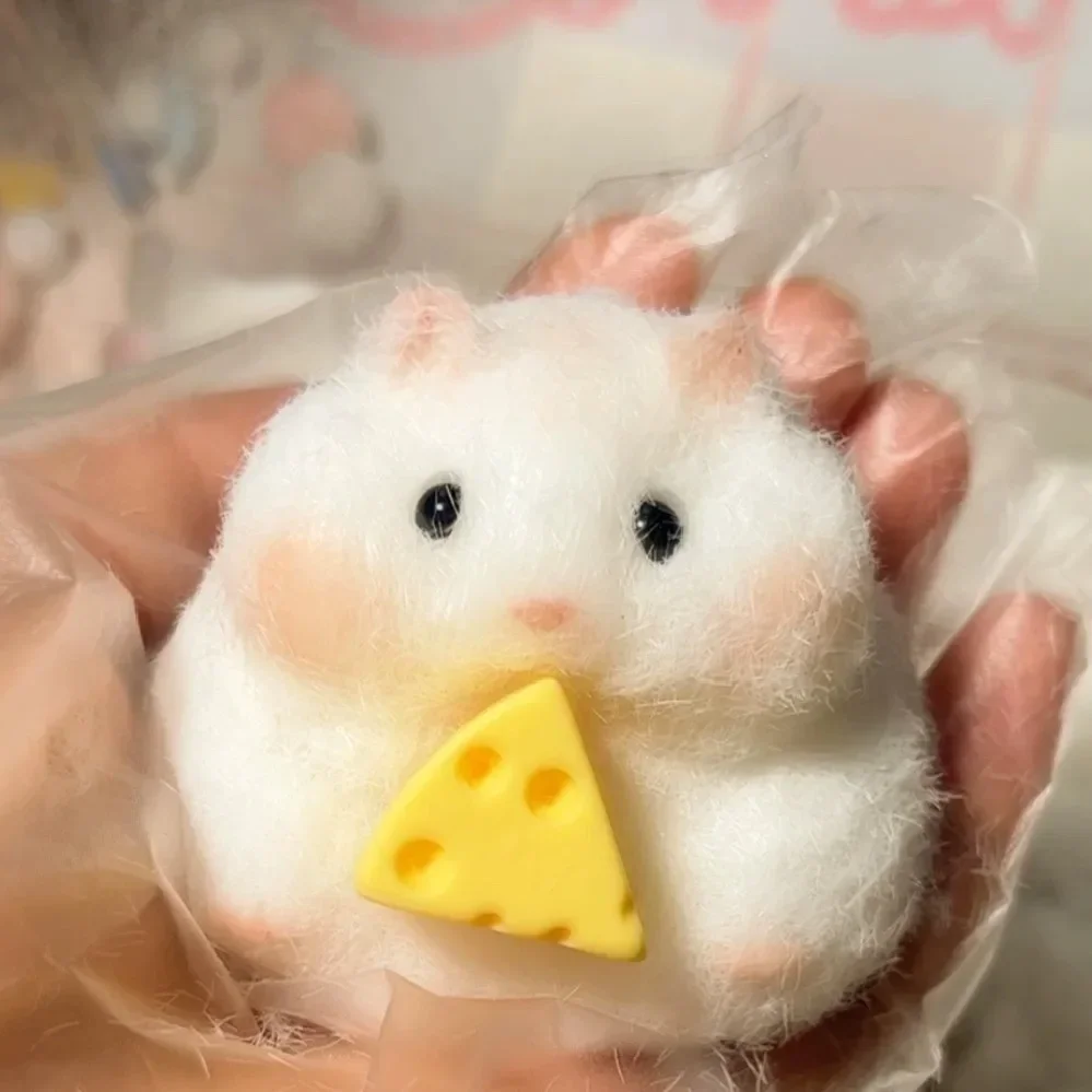handmade hamster mochi fidget toy slow rising squishy stress relief toy for anxiety & sensory play
