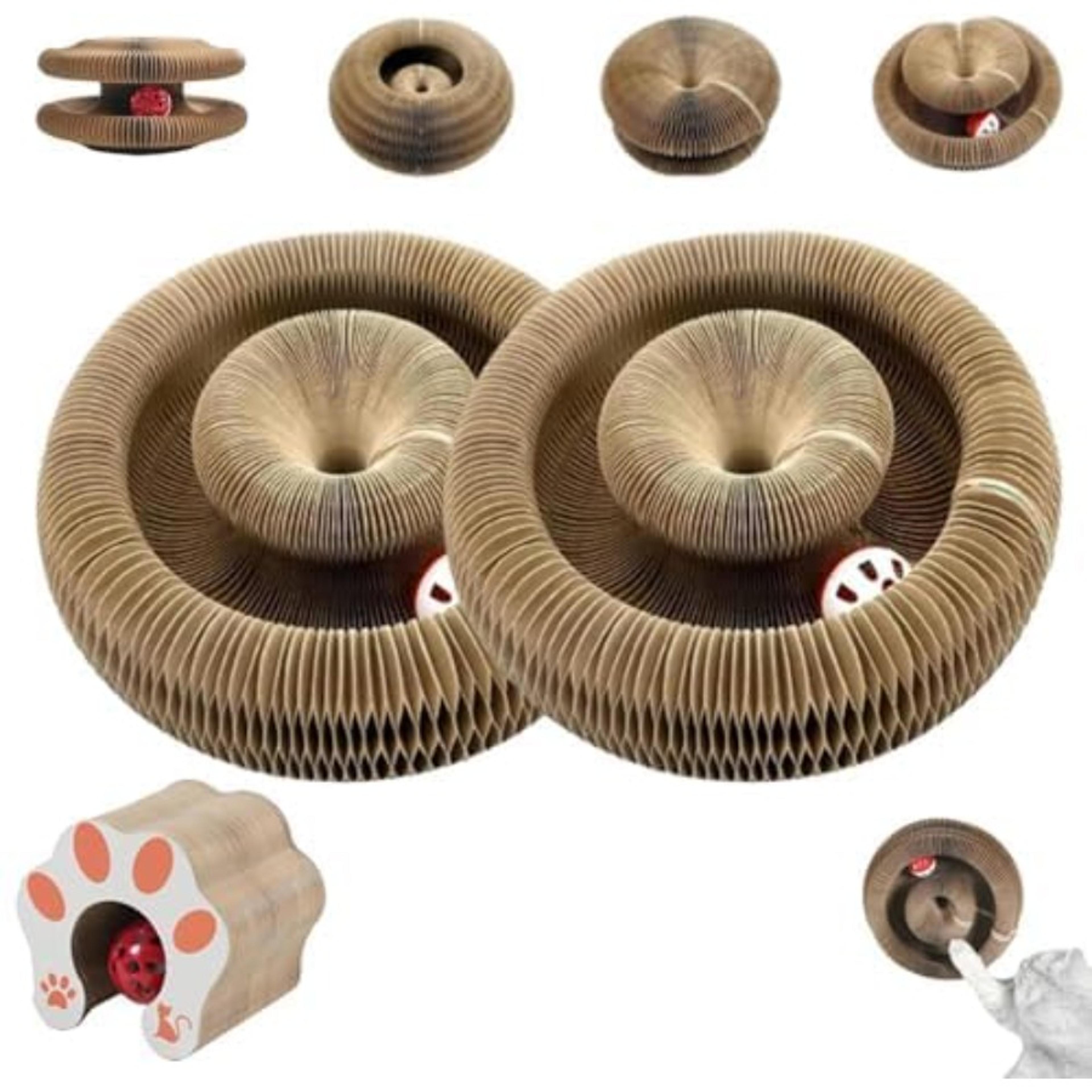 magic organ interactive cat scratcher toy with ball foldable cat scratcher board for indoor cats