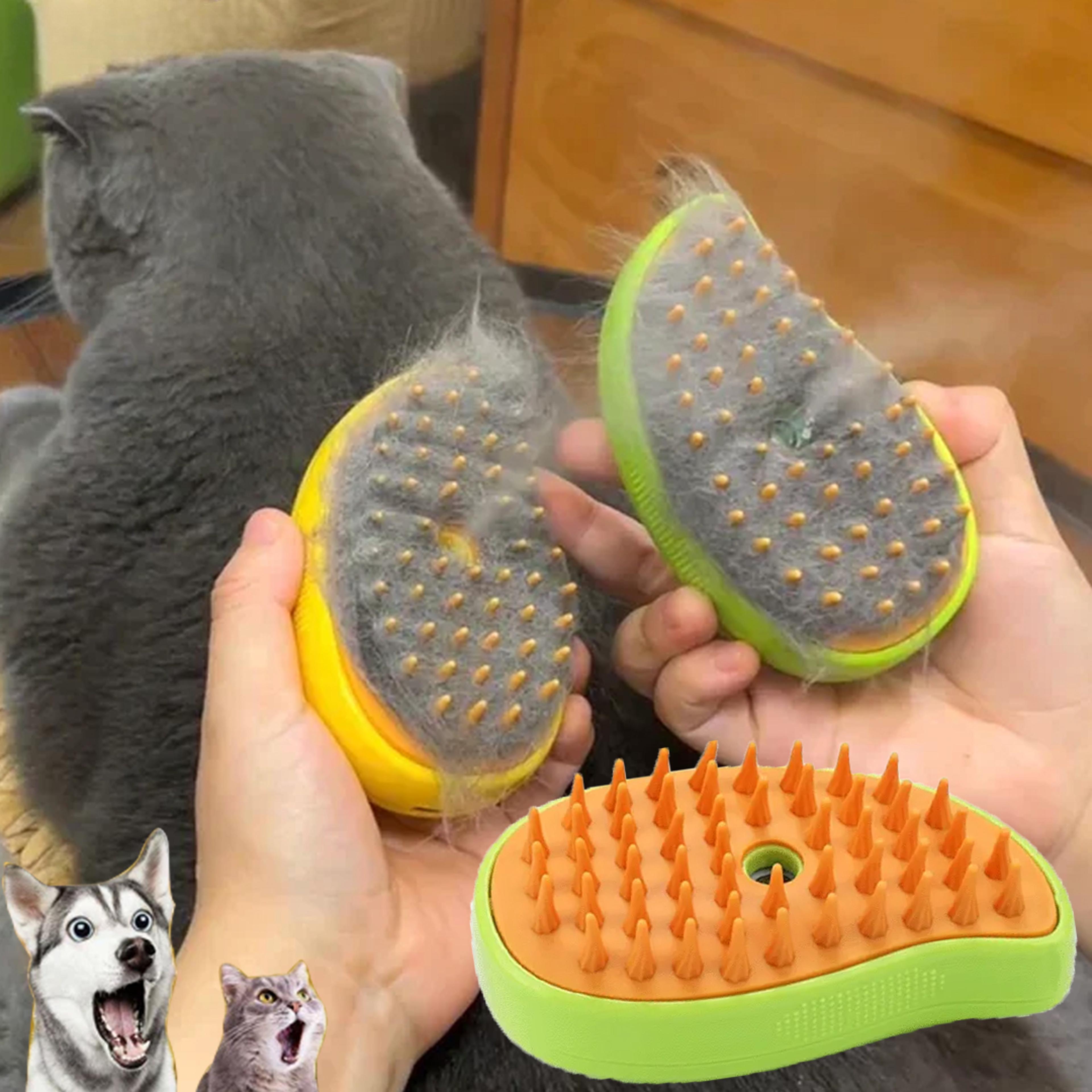steampro electric pet grooming brush shedding & massage steam brush for pets