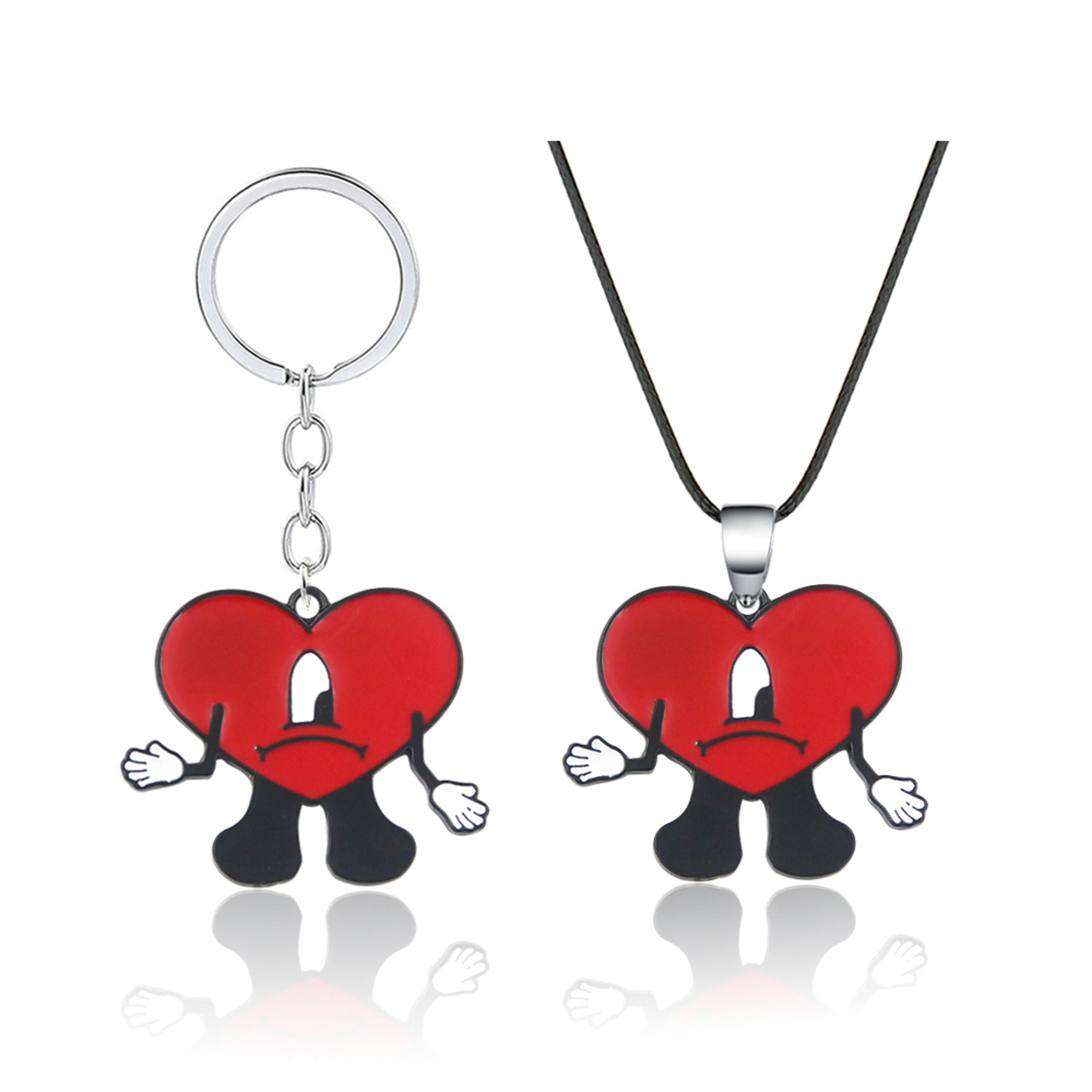 cute bunny heart pendant rabbit keychain trendy cute bunny keychain gift for women & men