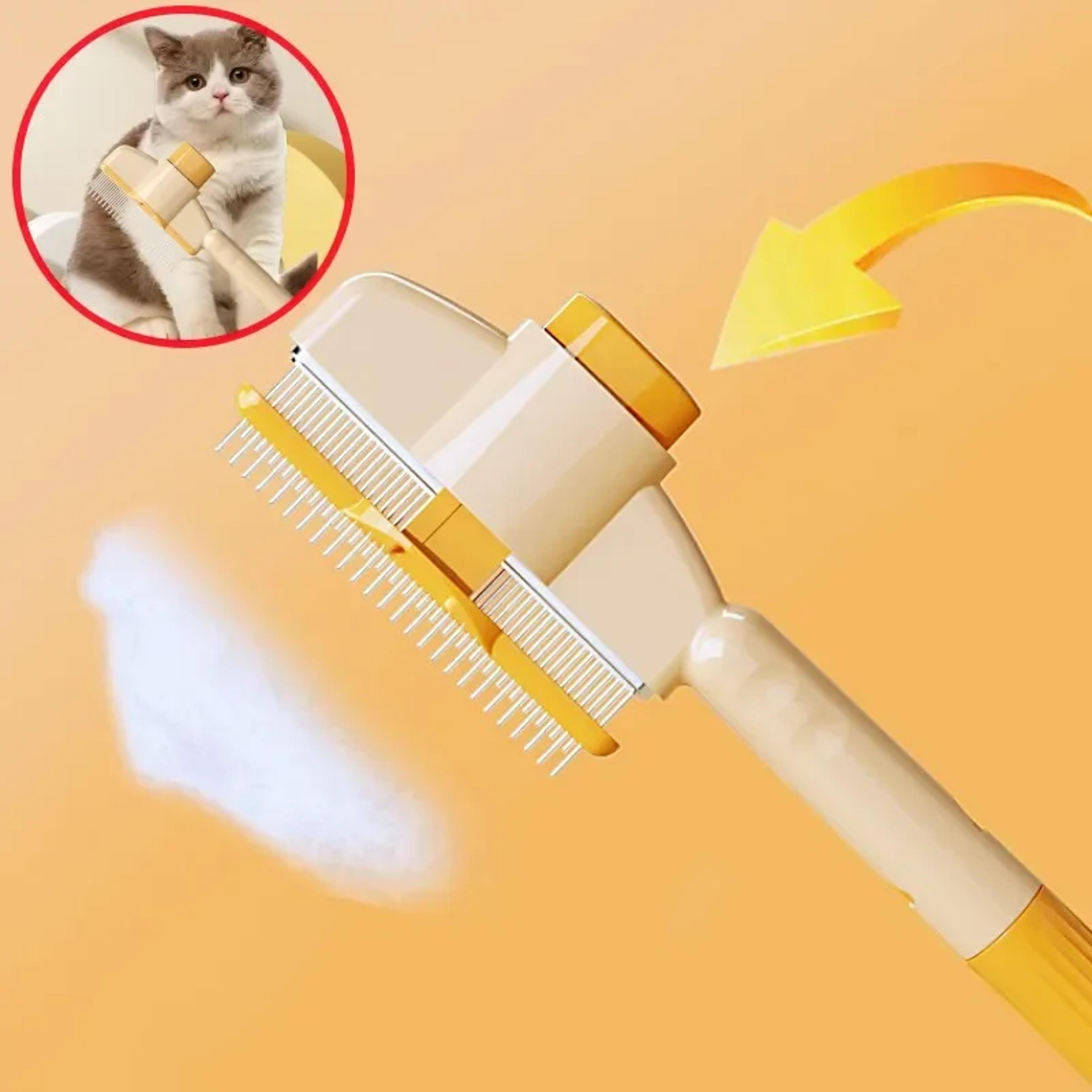 premium self cleaning pet brush & hair remover dog & cat grooming comb