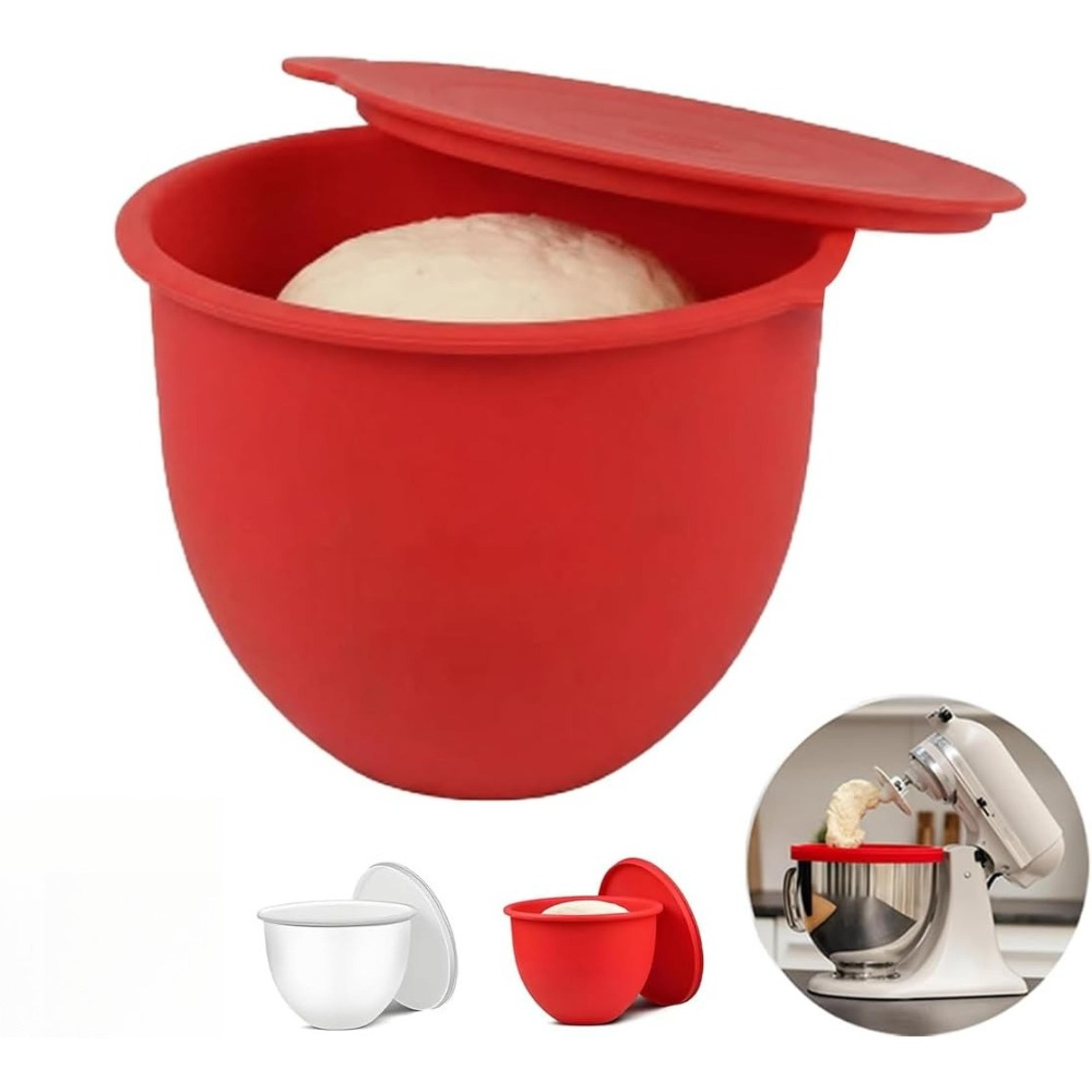 fleximix silicone bowl liner set with lids for stand mixers reusable stand mixer bowl liner & baking storage solution