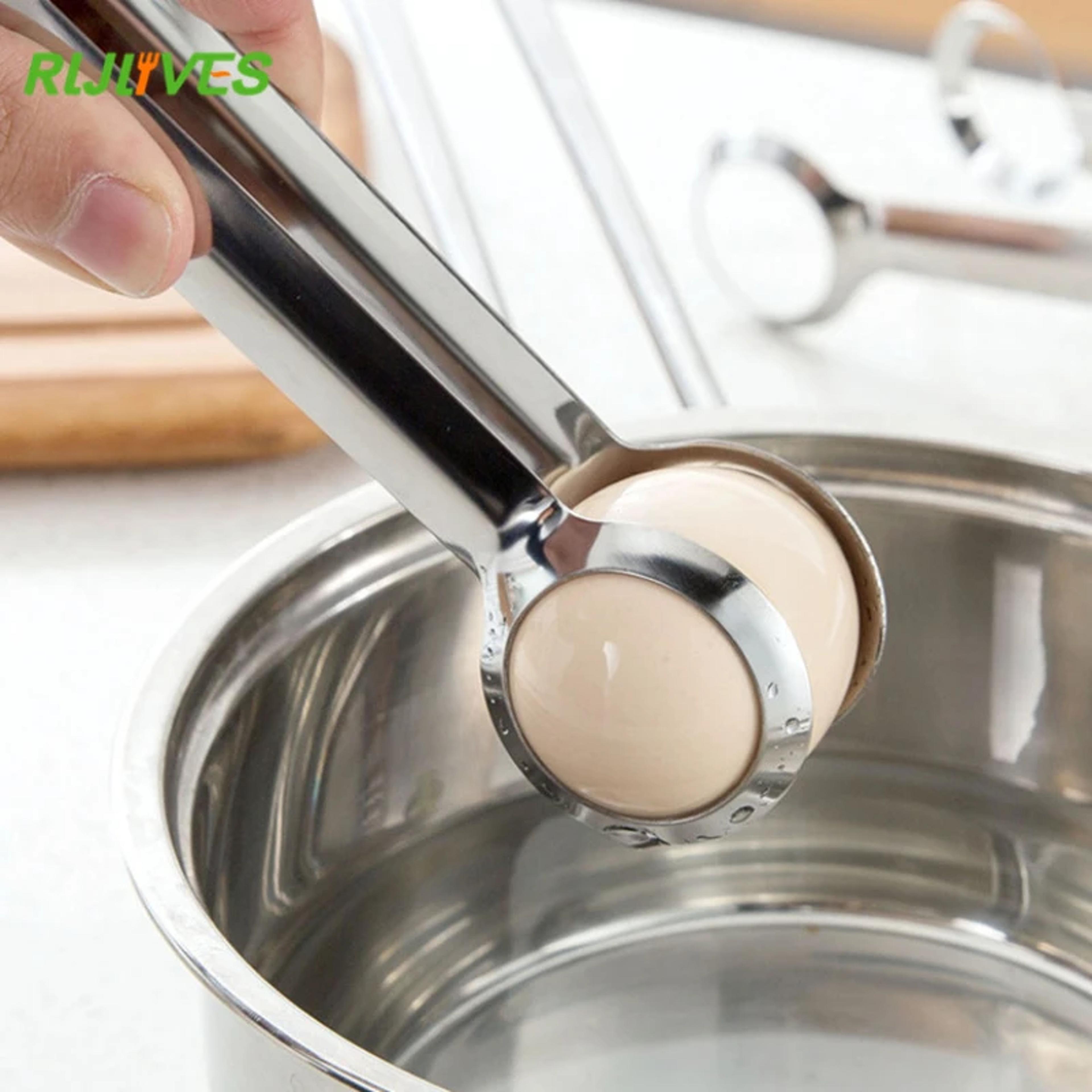 premium kitchen egg tongs stainless steel egg clip tool safe boiled egg & food grip