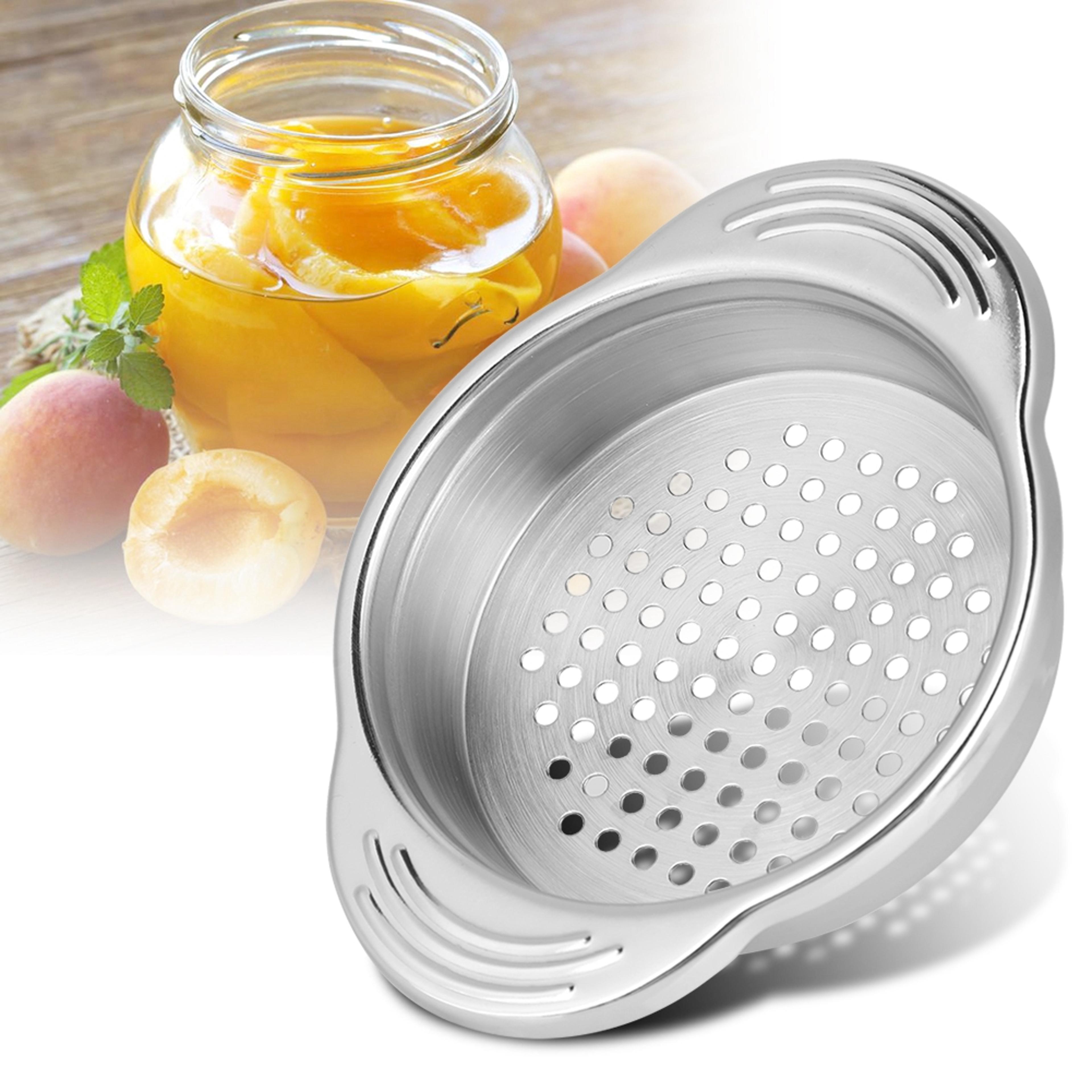 premium stainless steel universal can strainer & can colander easy tuna, beans & vegetable drainer