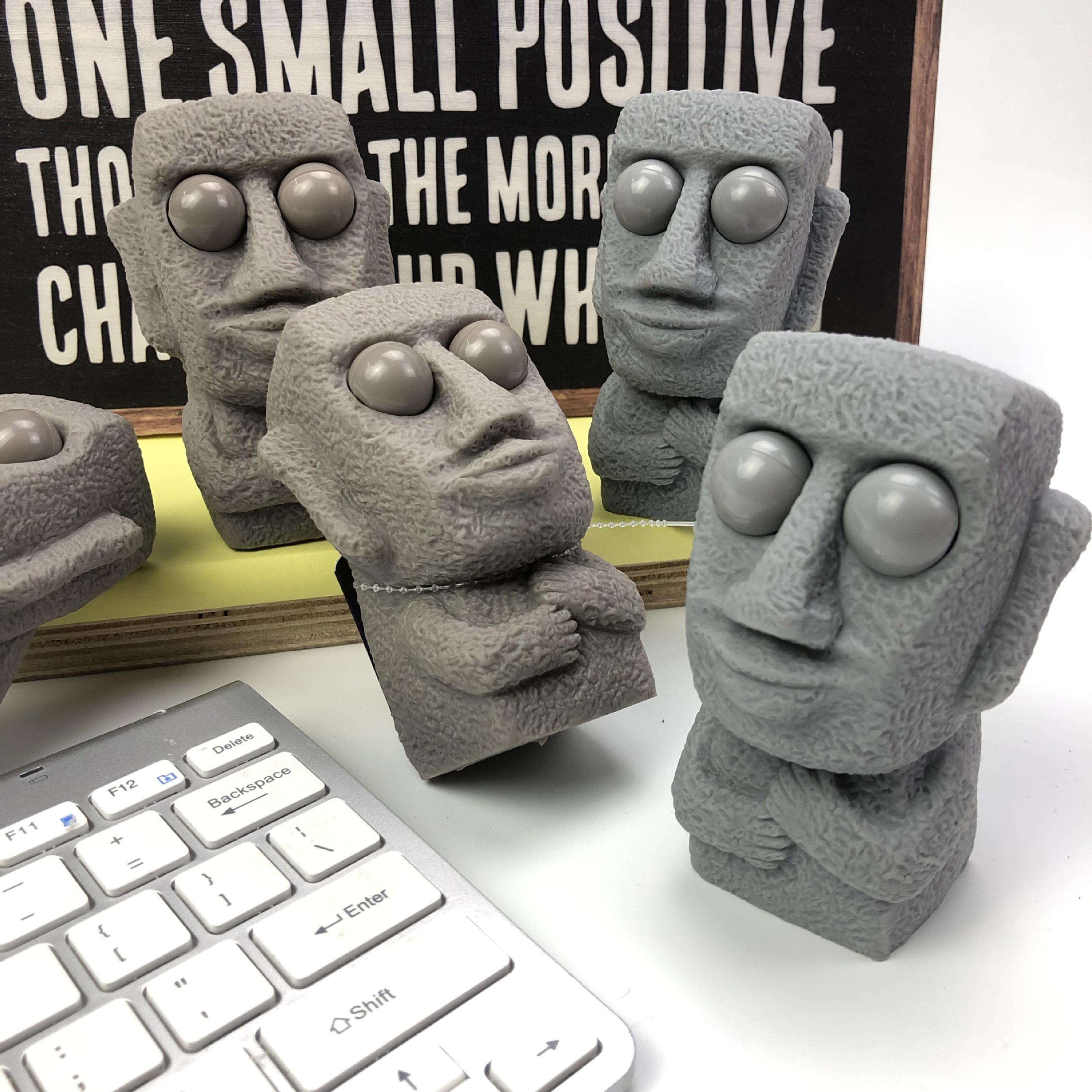 easter rock man sensory stress relief toy – funny squishy fidget toy for kids & adults