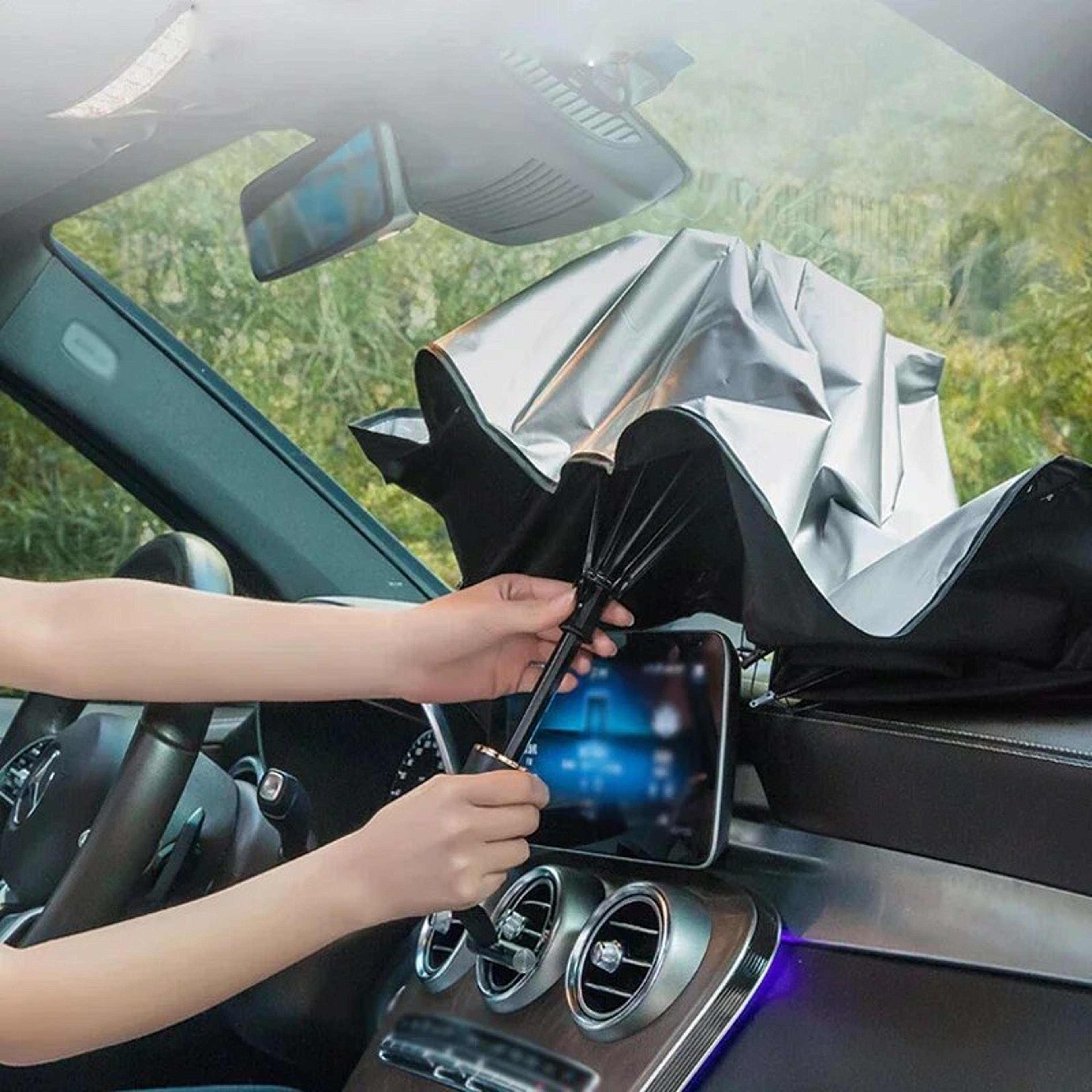 premium foldable windshield sun shade car umbrella sun shade for uv heat protection & cooling