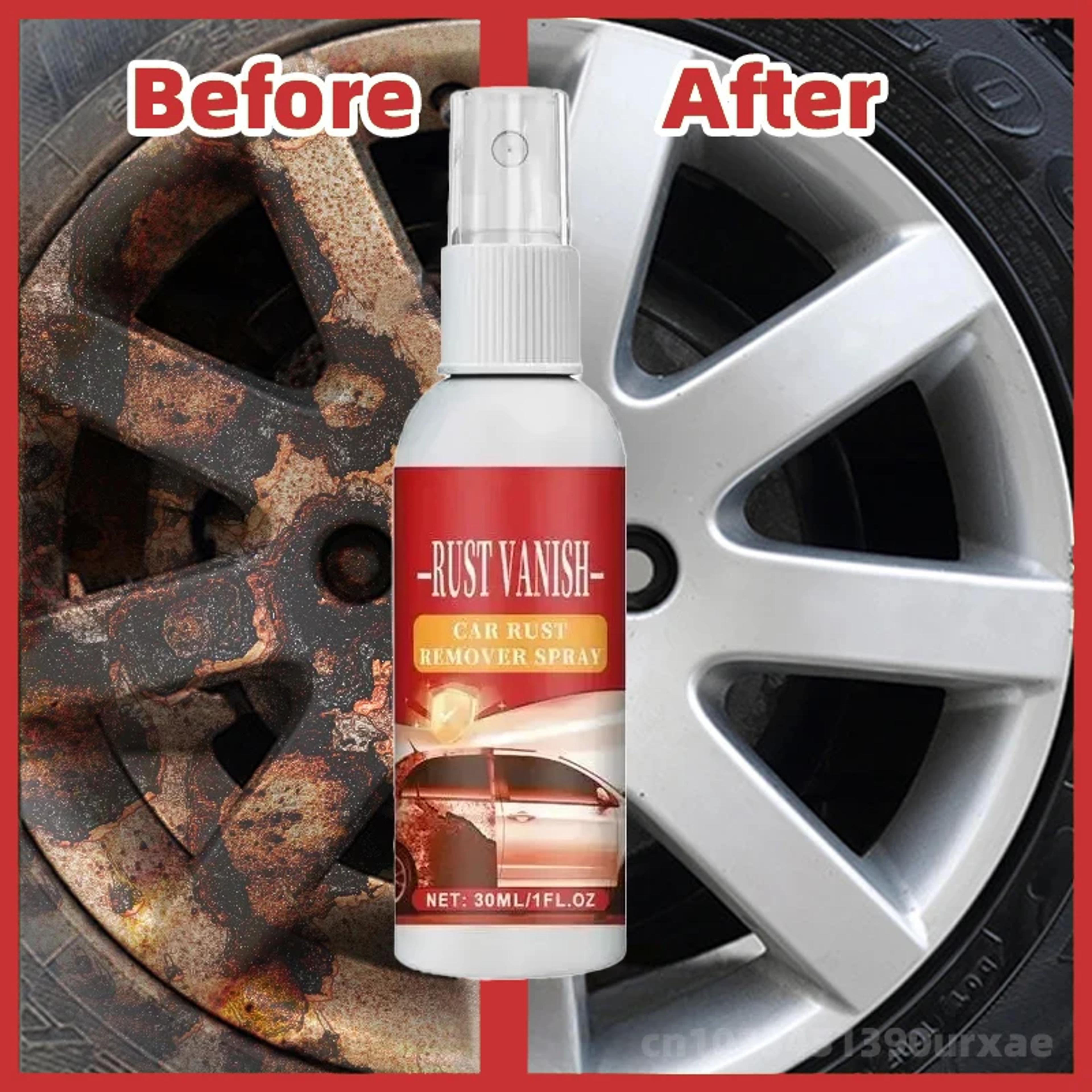 car rust remover spray metal surface chrome cleaner & paint care for auto body maintenance