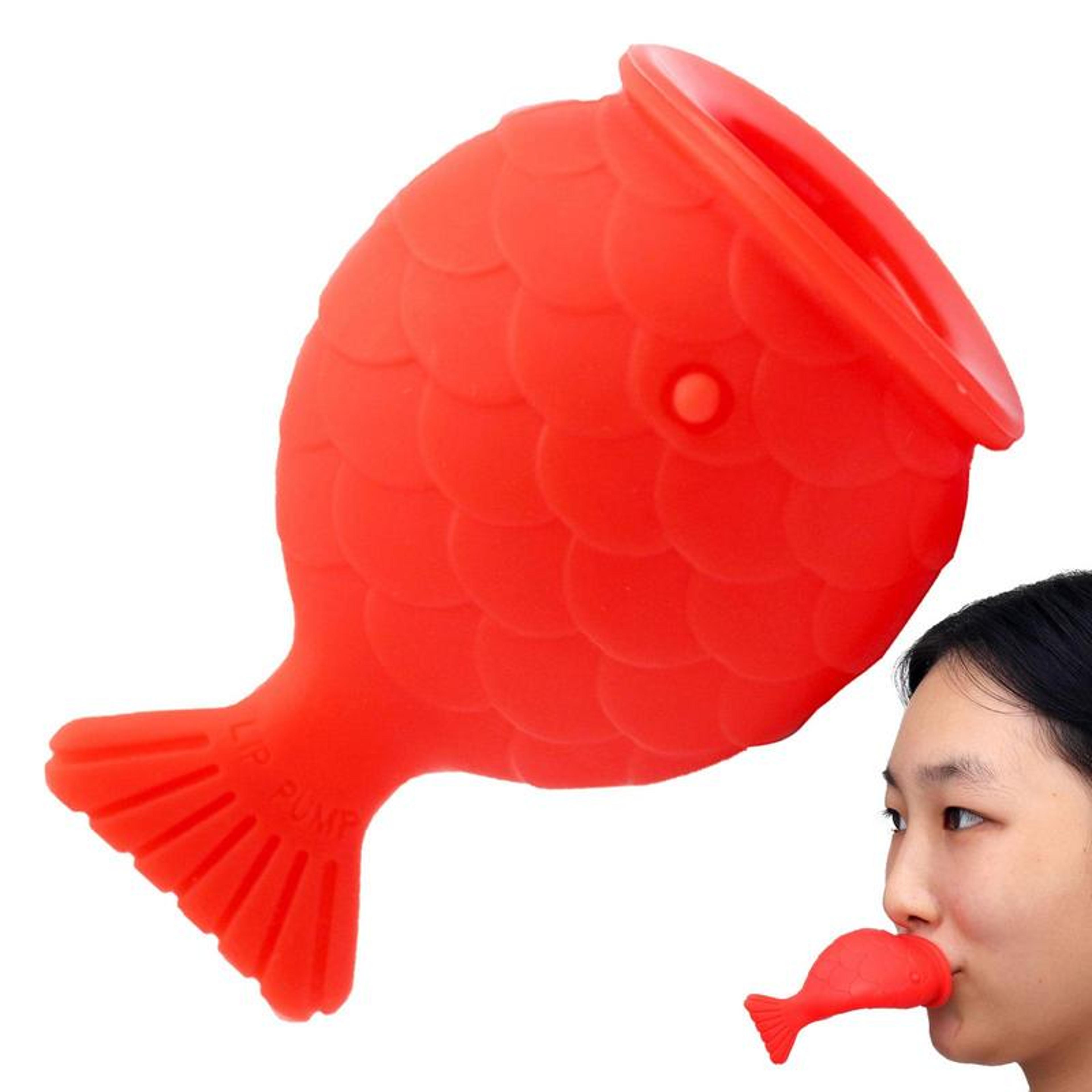 silicone lip plumper tool for women, fish mouth shape for a sexy, natural full lip look