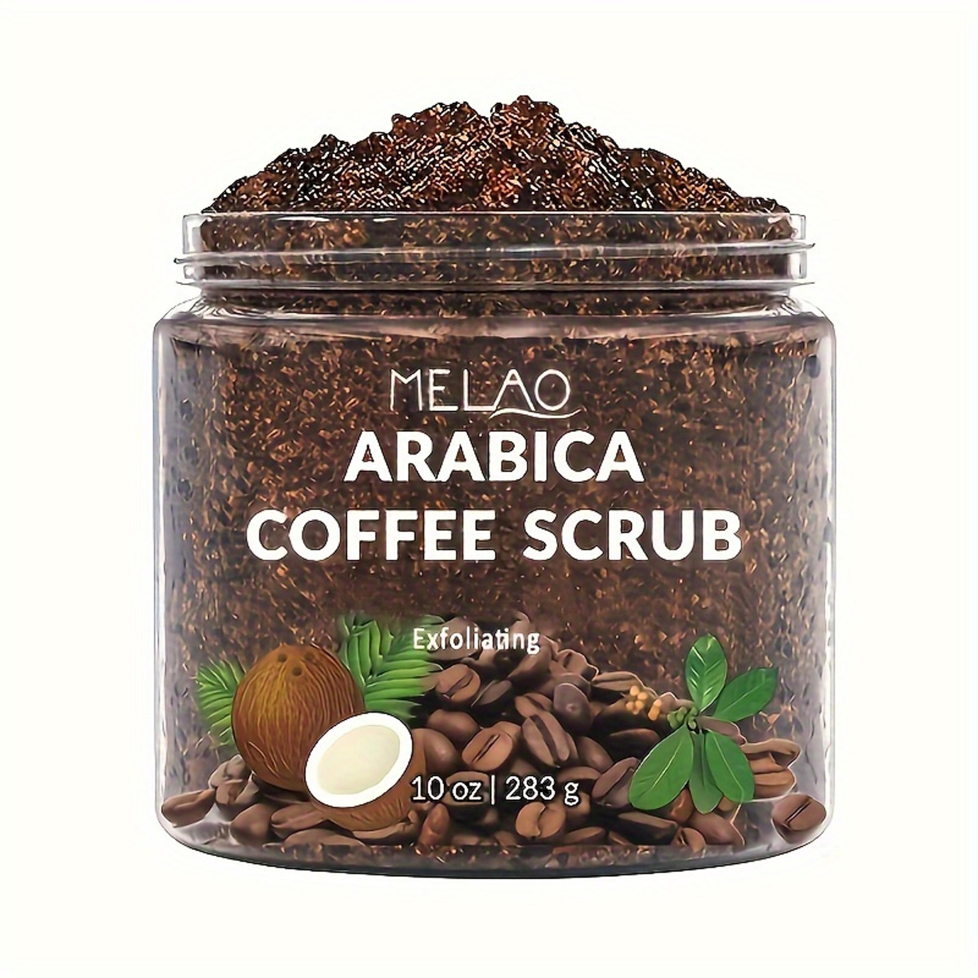 all natural body scrub with arabica coffee & dead sea salt, exfoliating & moisturizing skin care for smooth,glowing skin
