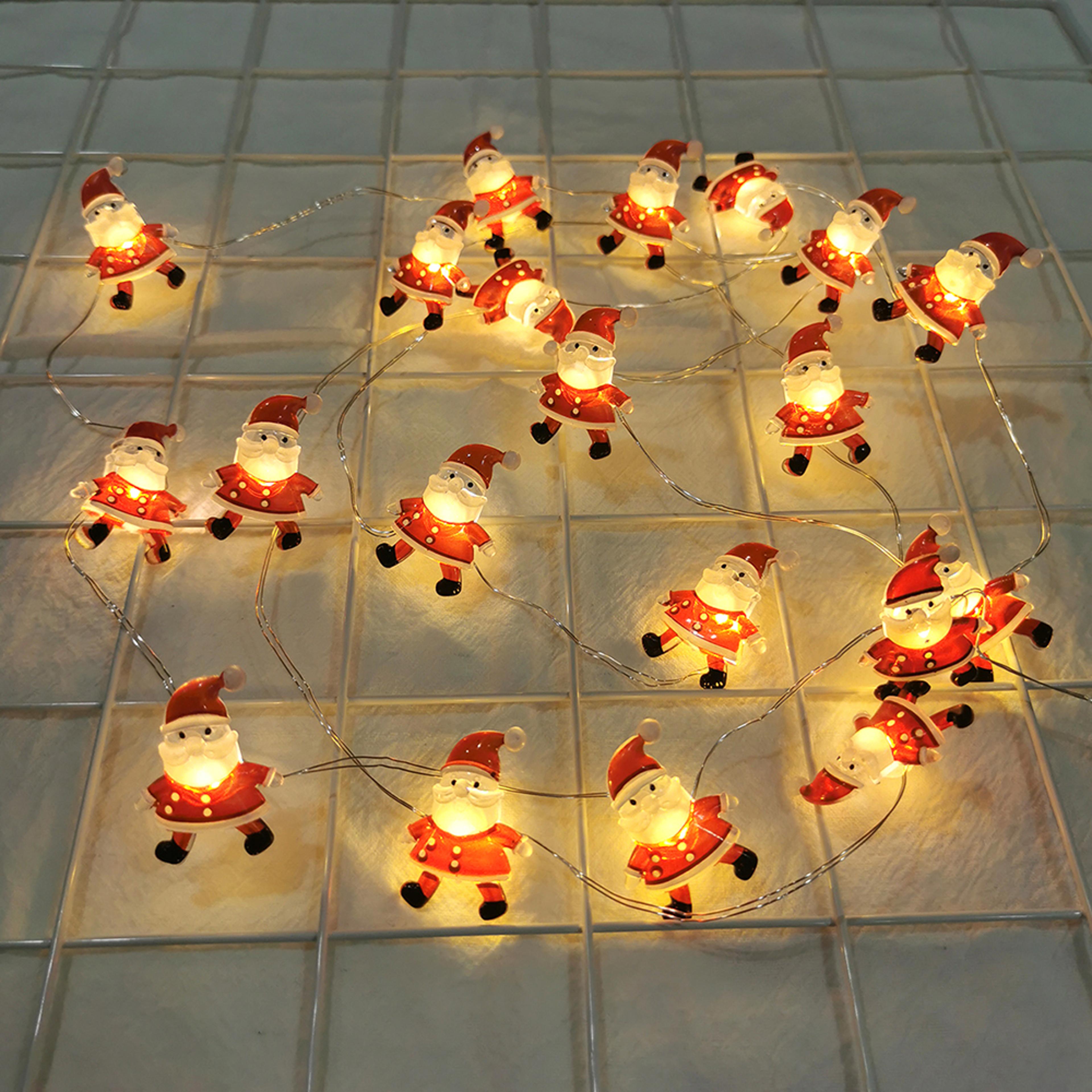 santa claus snowman led string lights,runtowo christmas home decor,xmas tree ornaments,holiday decoration