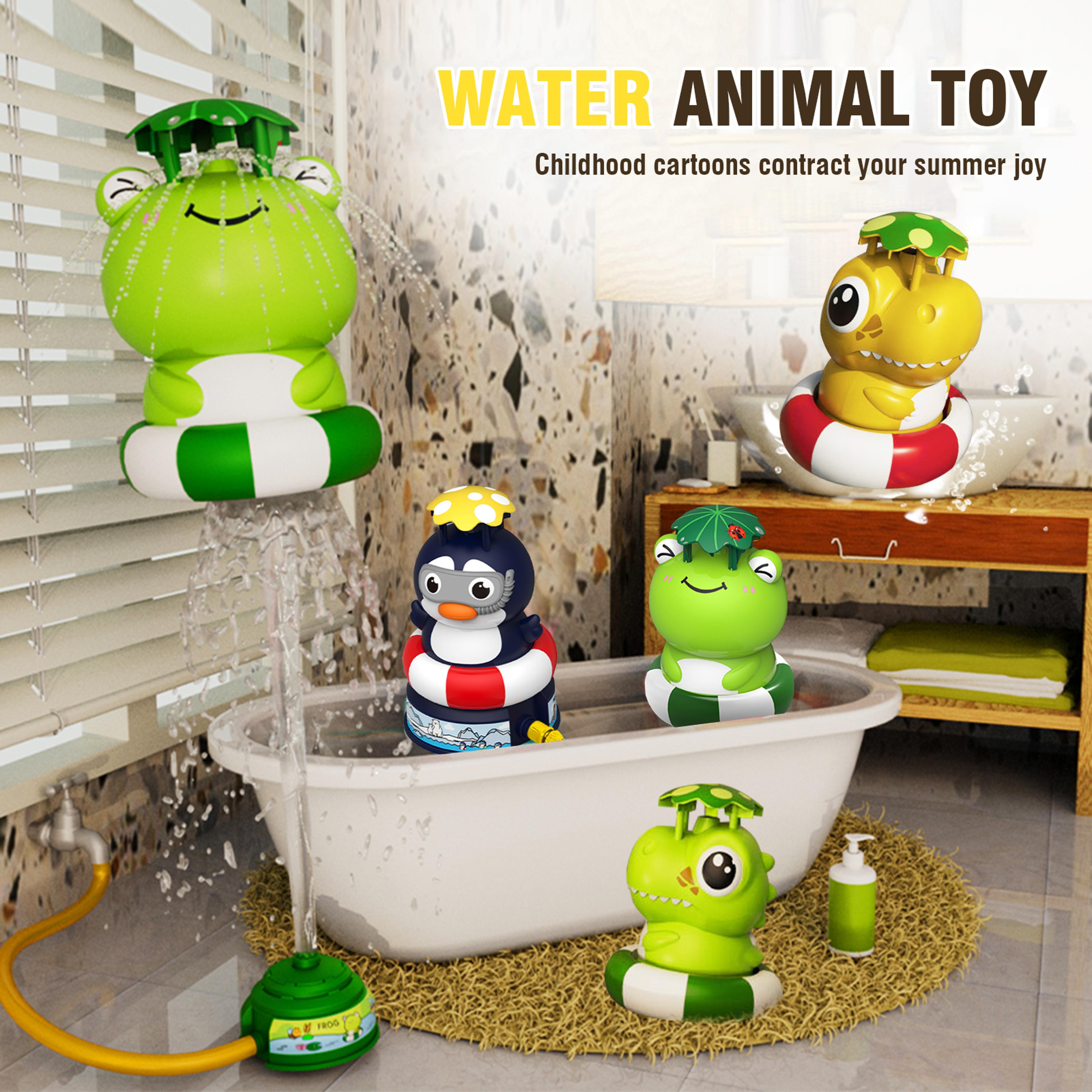 flying shooting launcher sprinkler, rotating spray kids water toy, outdoor lawn garden splash game, fun interaction
