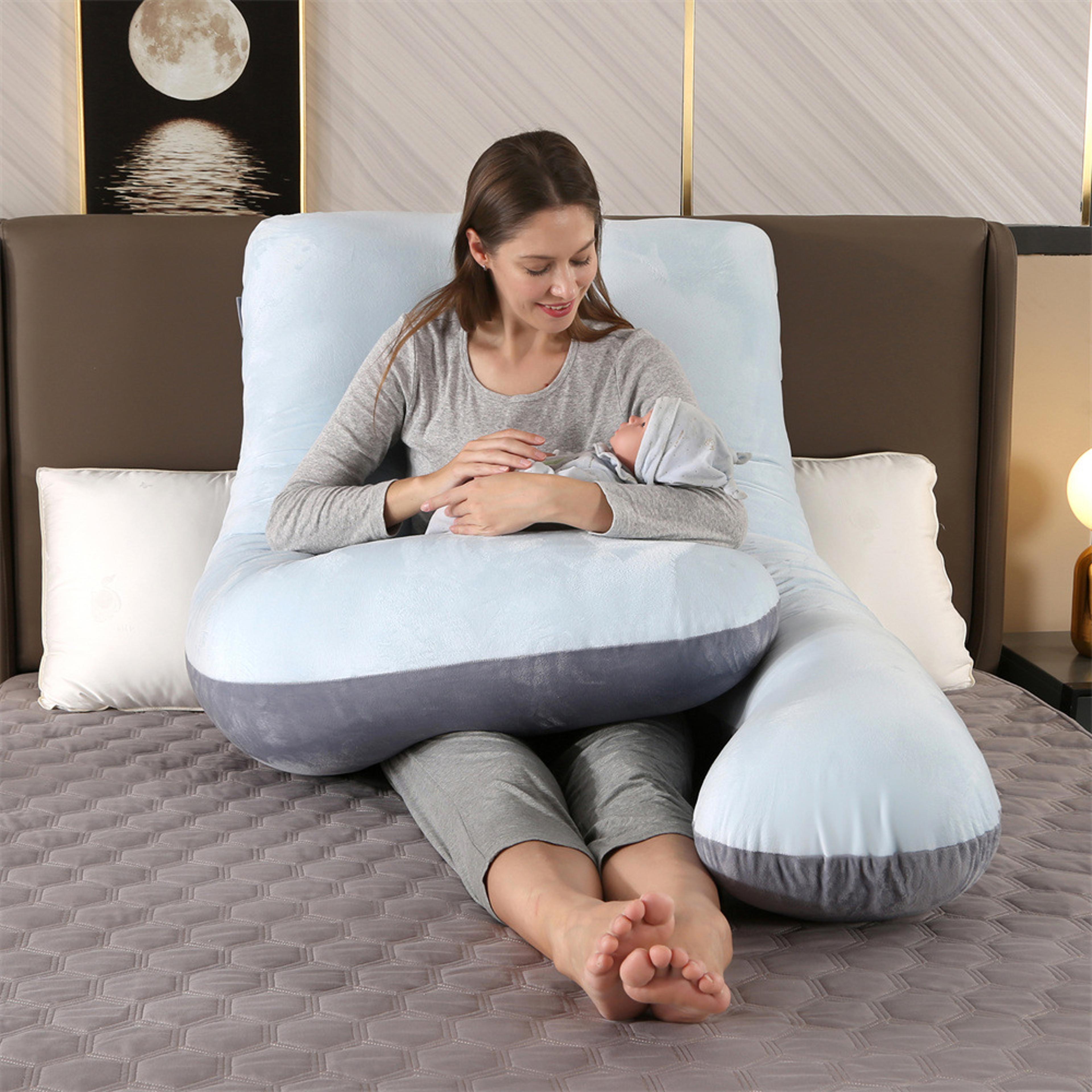 nursing and pregnancy body pillow, maternity woman pillow cushion for sleep, supportive pregnant sleeping pillow