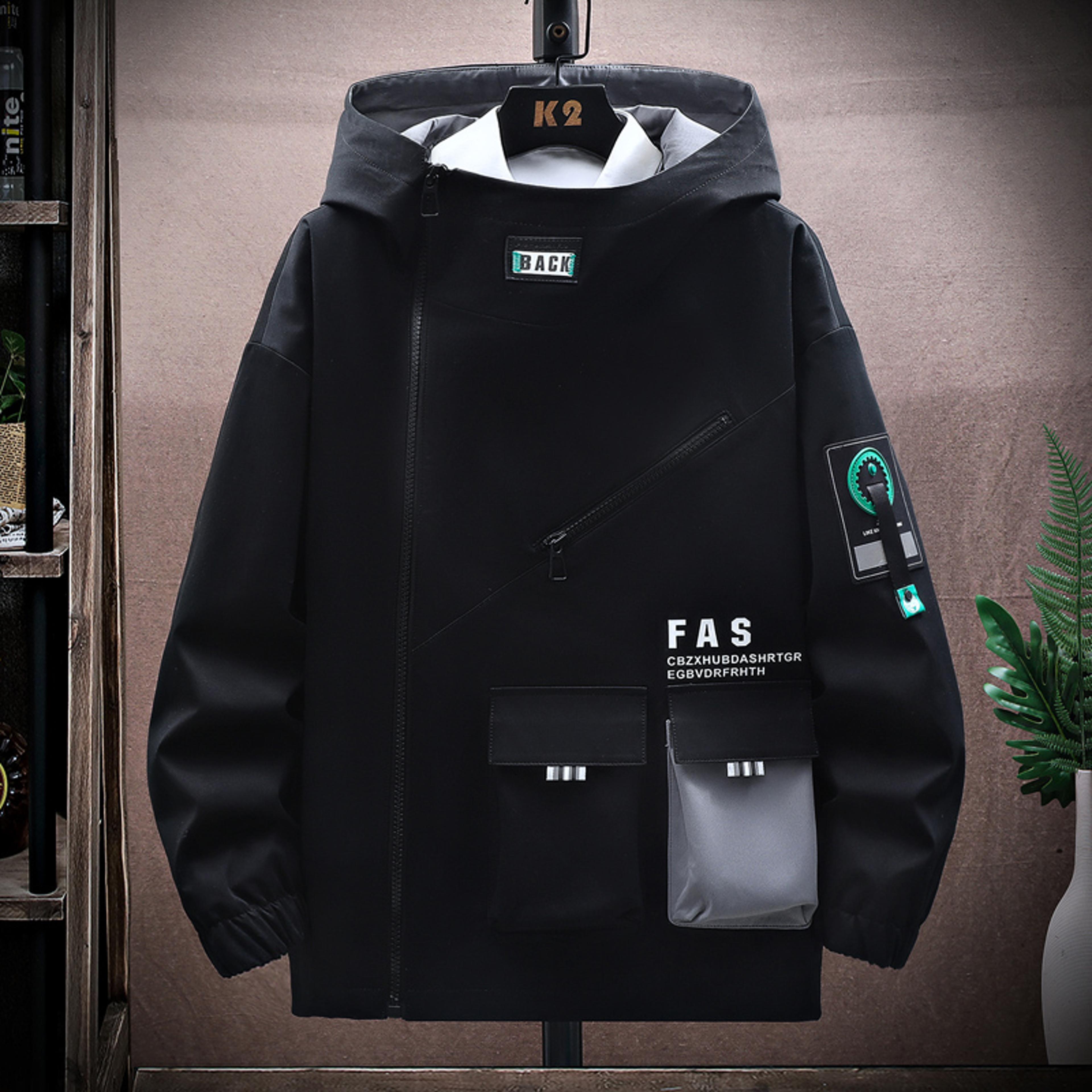 men's pilot zipper jacket, hooded baseball uniform for spring/autumn, velvet pullover with front pocket