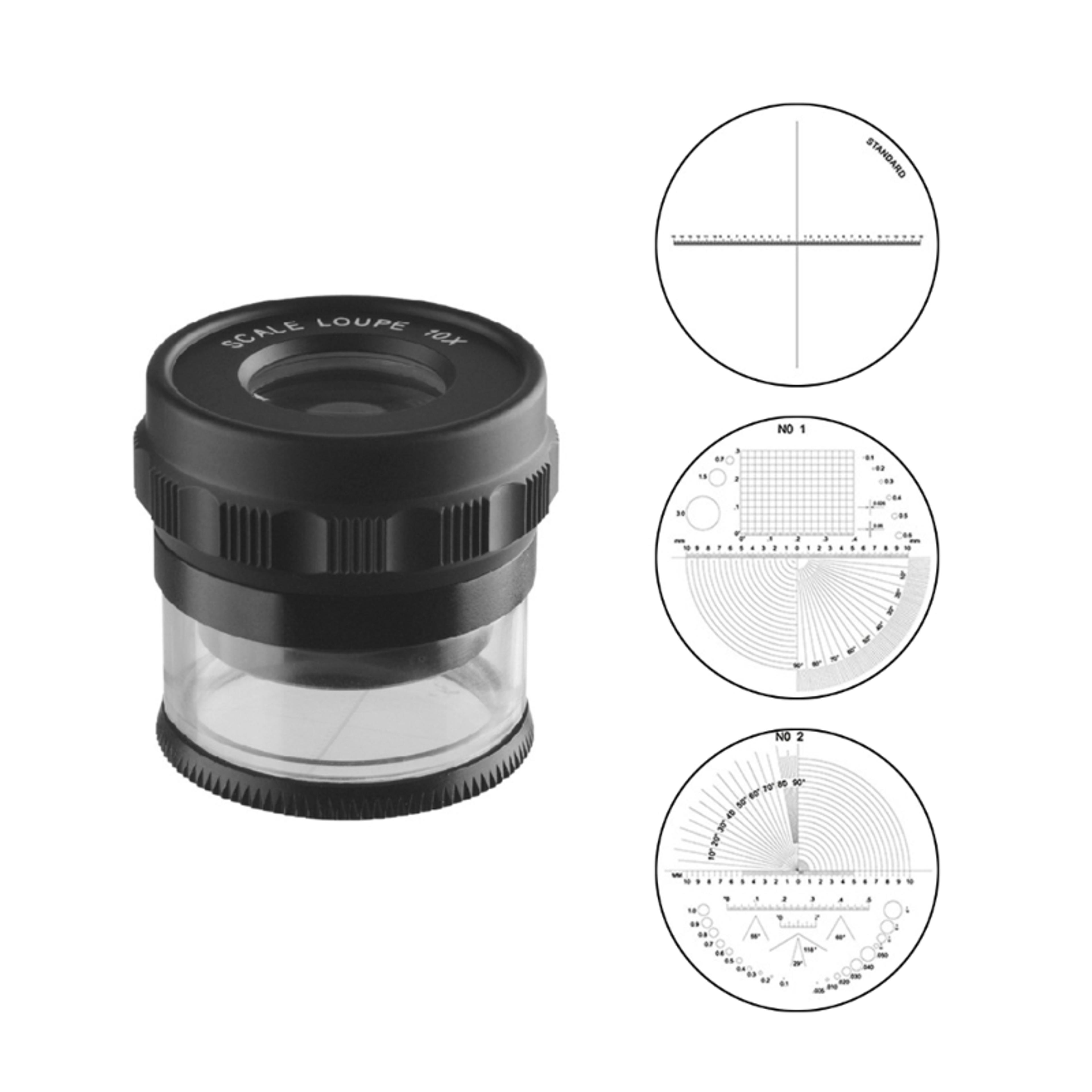 jewelers loupe, hand-held microscope magnifying glass, portable abs magnifier with scale for cloth repairing
