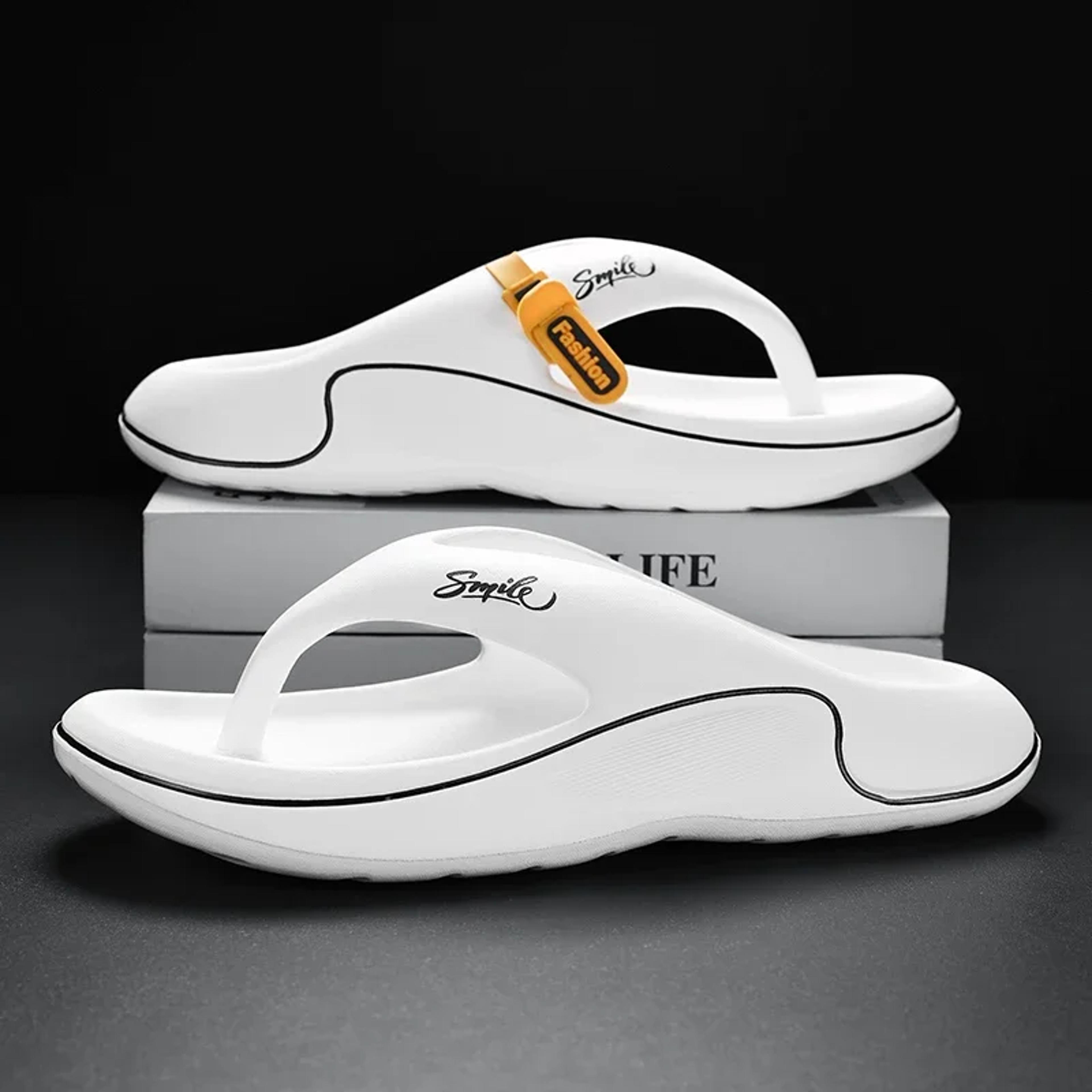summer men platform flip flops, anti-slip eva slippers, thick soft sole outdoor sandals, cloud cushion bathroom slides