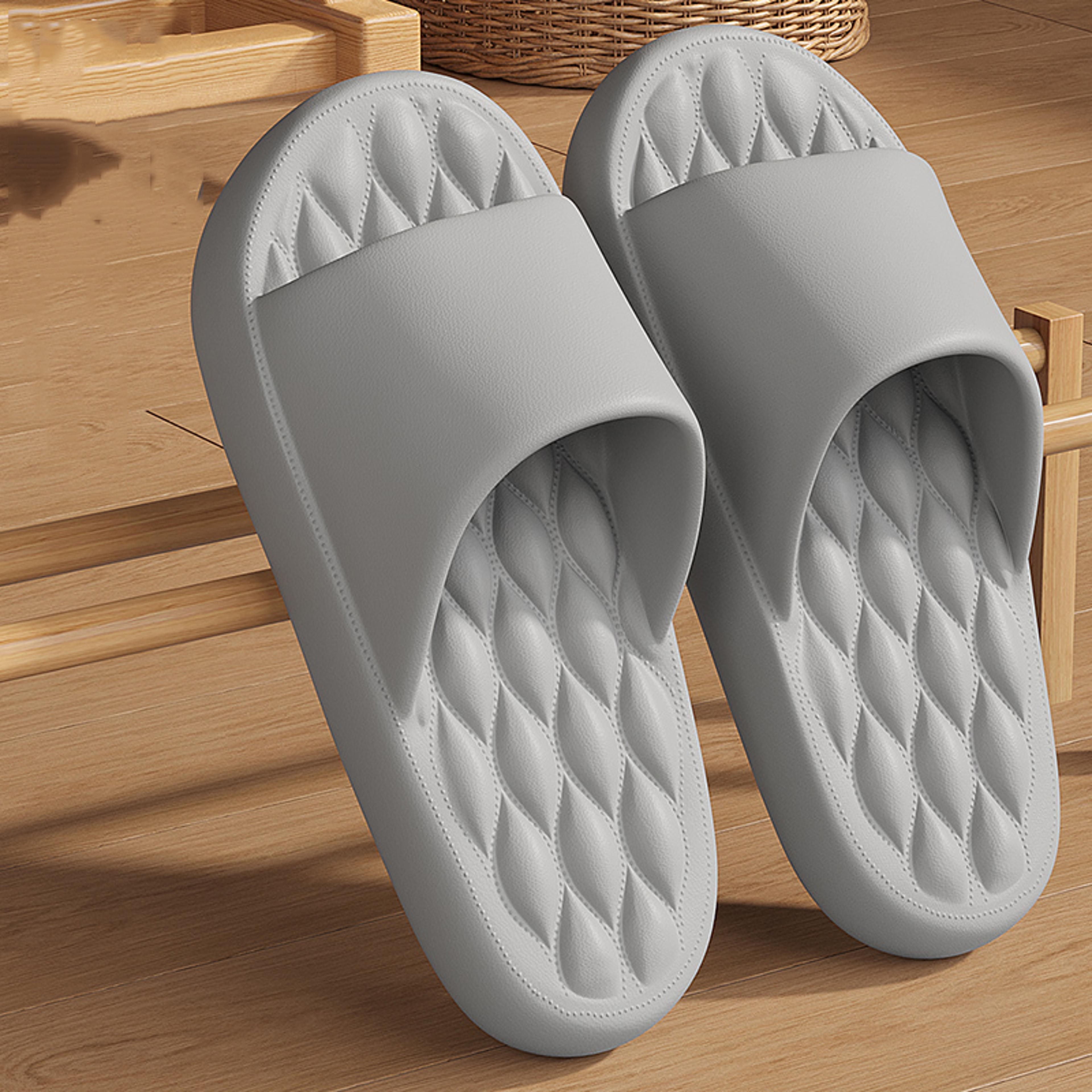 non-slip summer home slippers for women and men, eva bathroom slides, lightweight beach sandals for couples