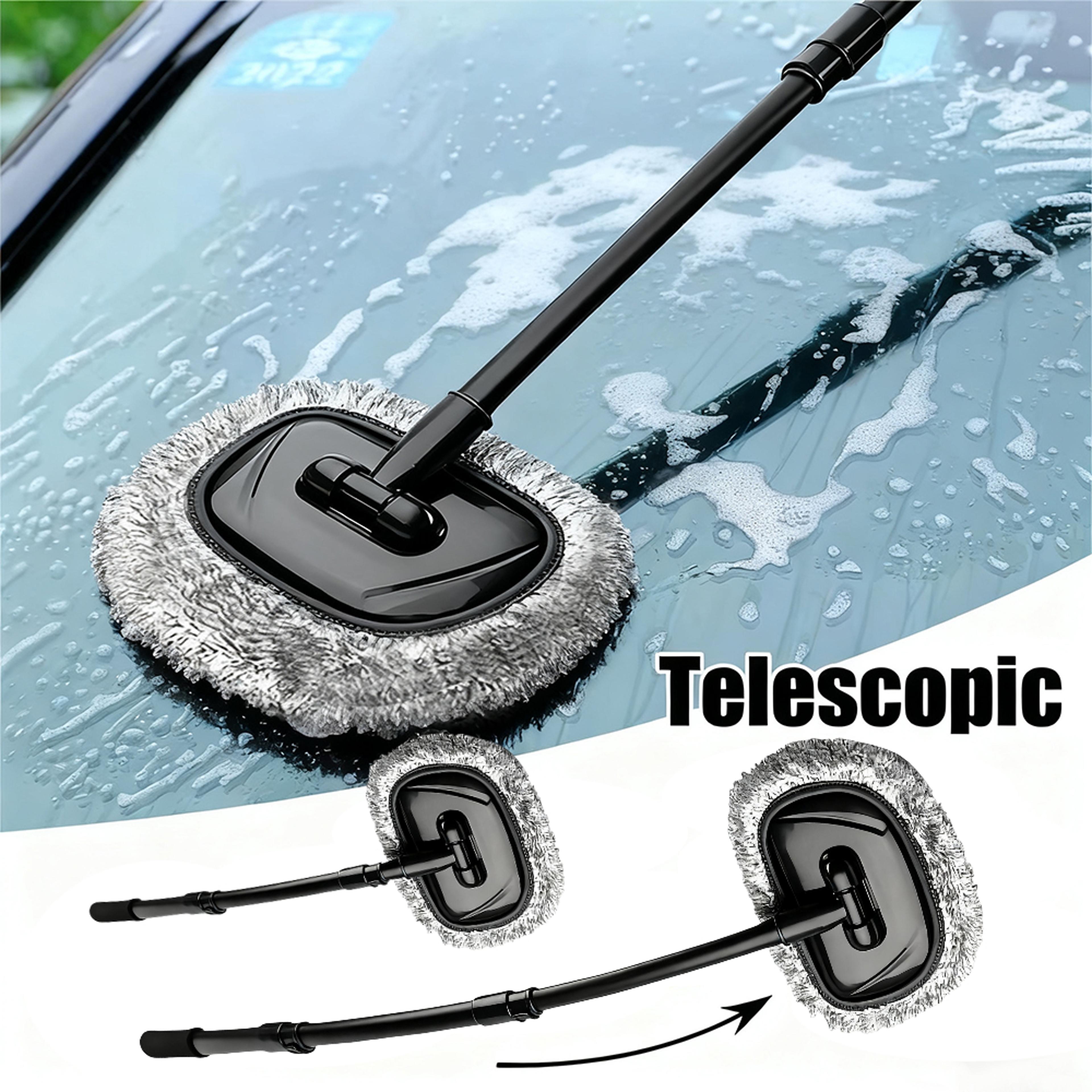 telescoping long handle car wash mop, new retractable bent bar car wash brush, essential car cleaning tools