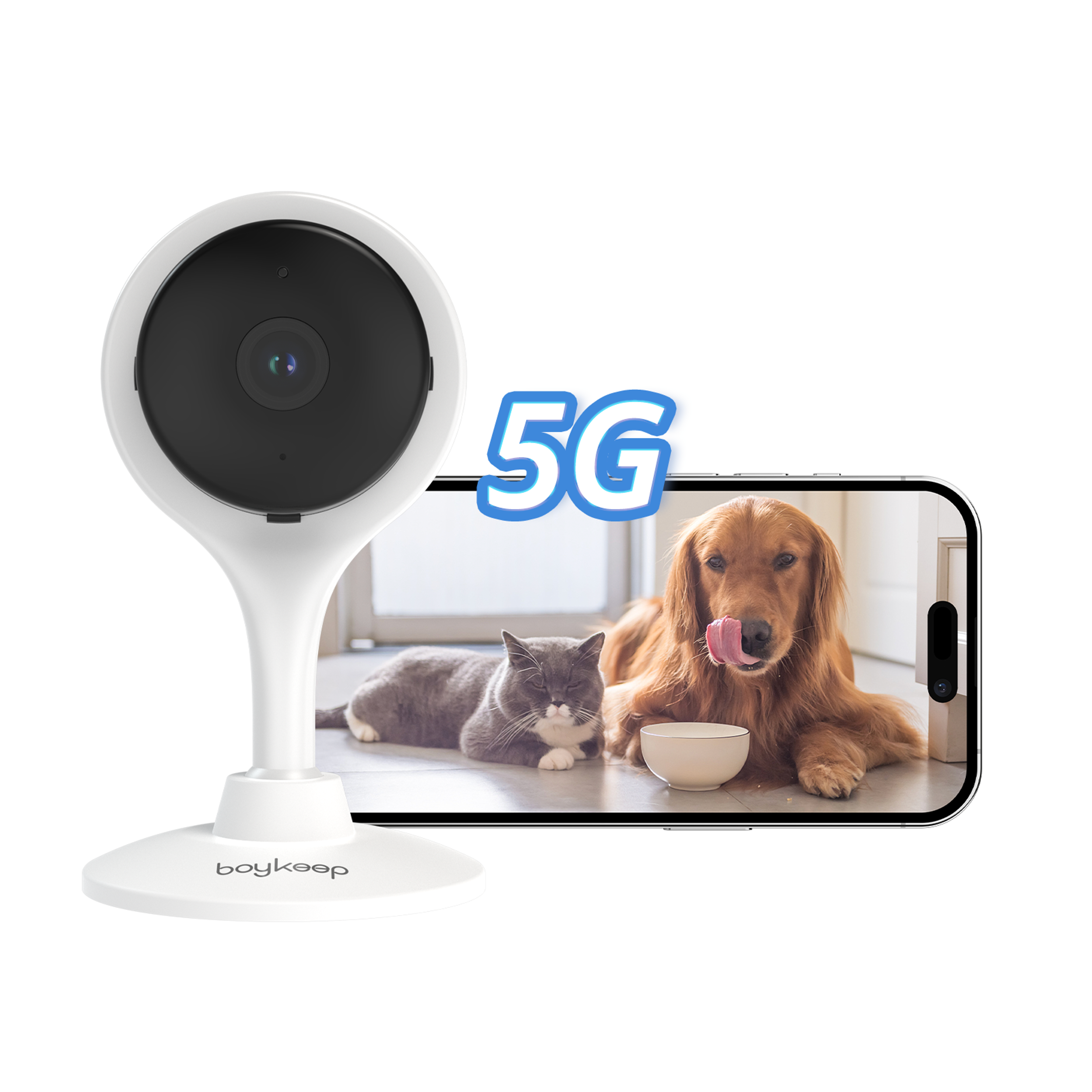 boykeep wi-fi camera, indoor baby/elder/dog/pet monitor with phone app & way audio