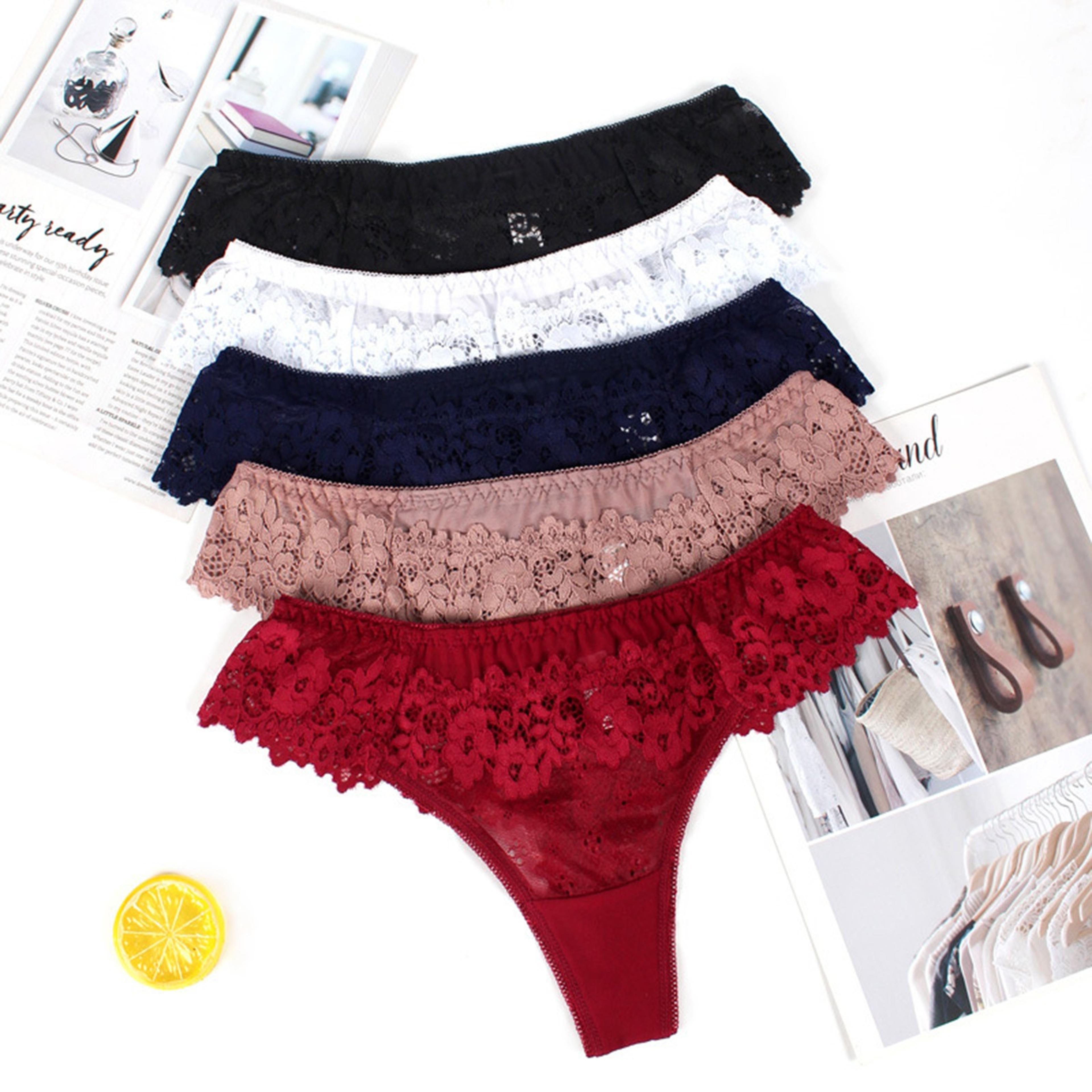 sexy comfortable lingerie for women, lace low thong underwear, cotton waist crotch lingerie, chemise tangas