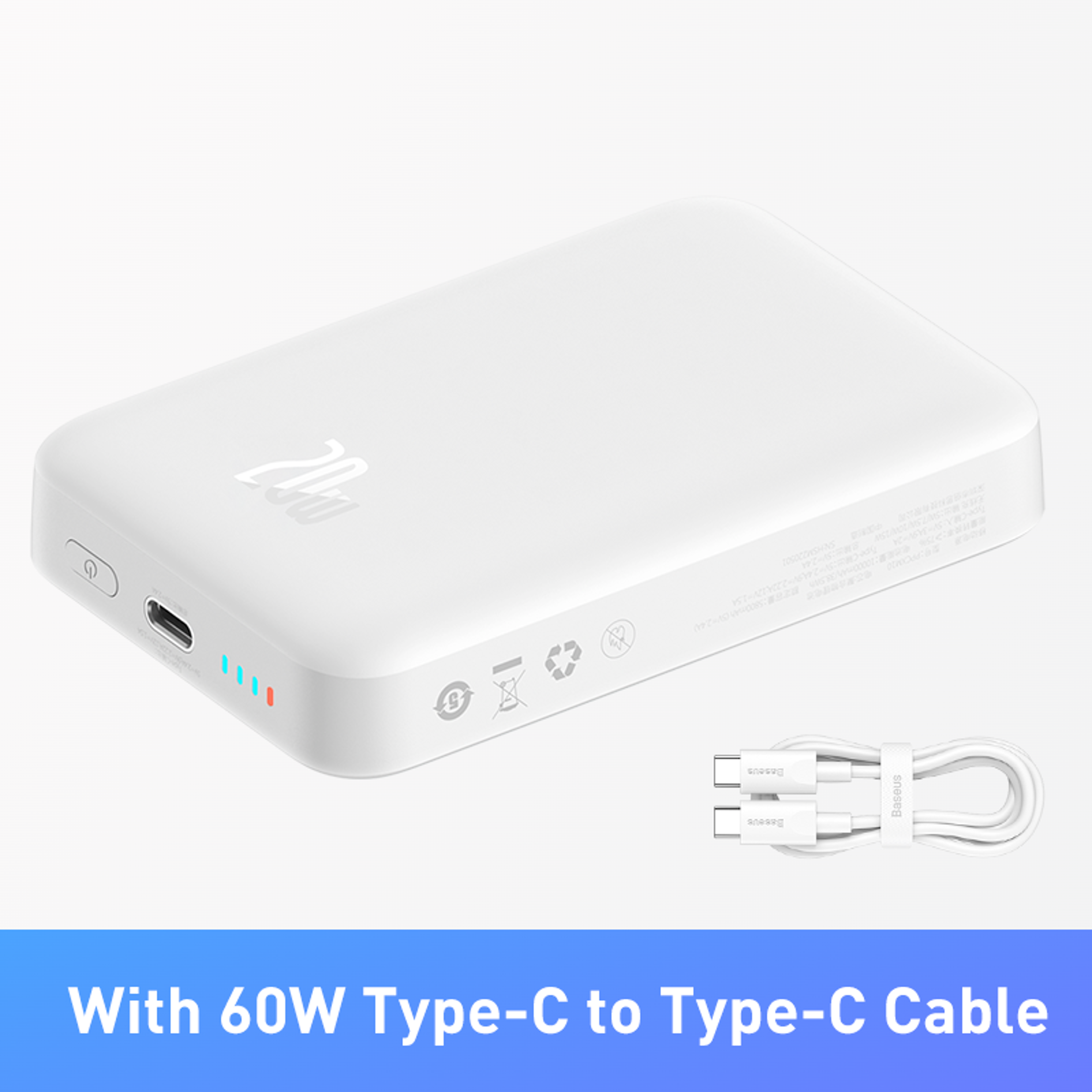 mini power bank , auto wake magnetic wireless fast charge powerbank for phones and on the go charging