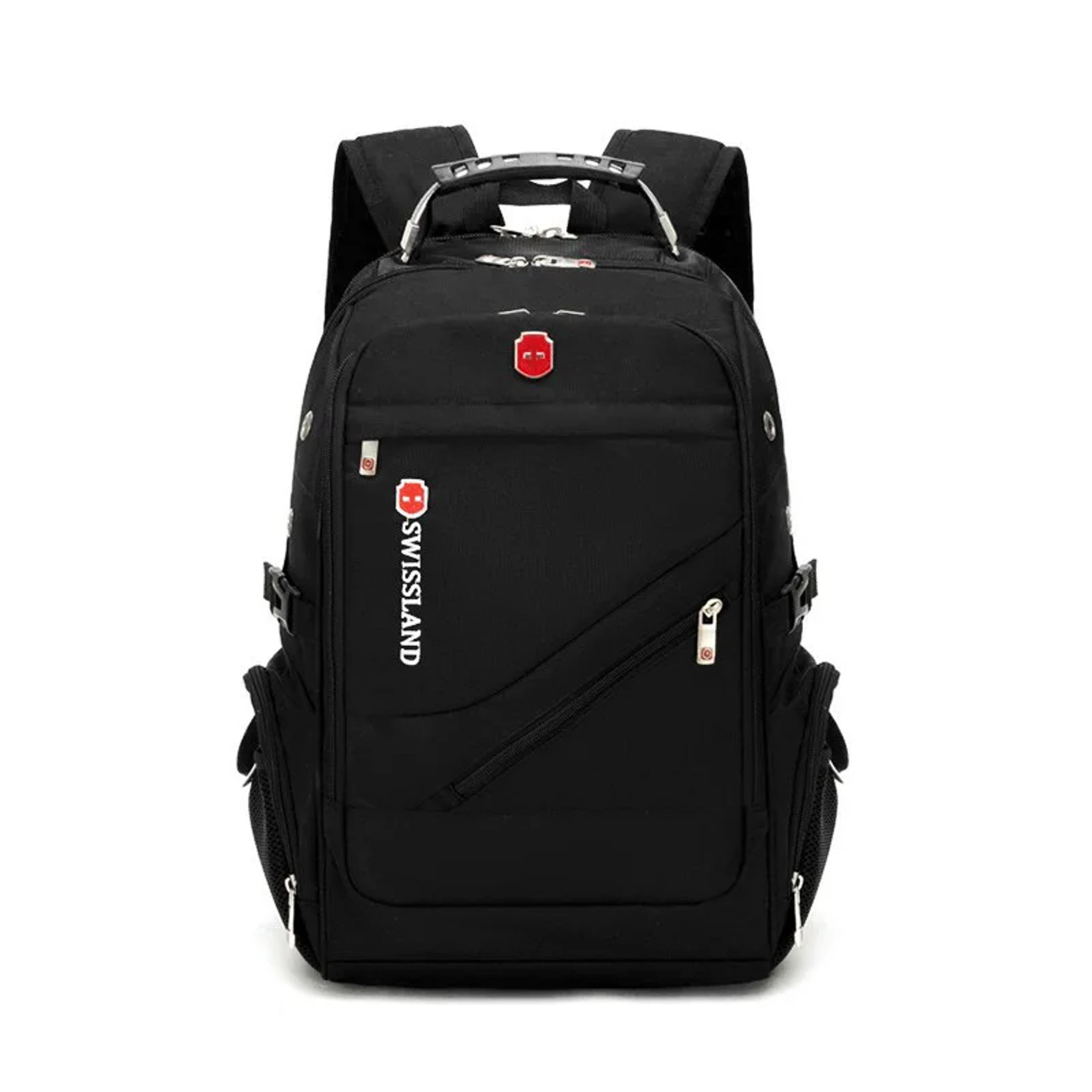 new men's business backpack, large capacity travel laptop bag, double shoulder bookbag, oxford cloth, pure color