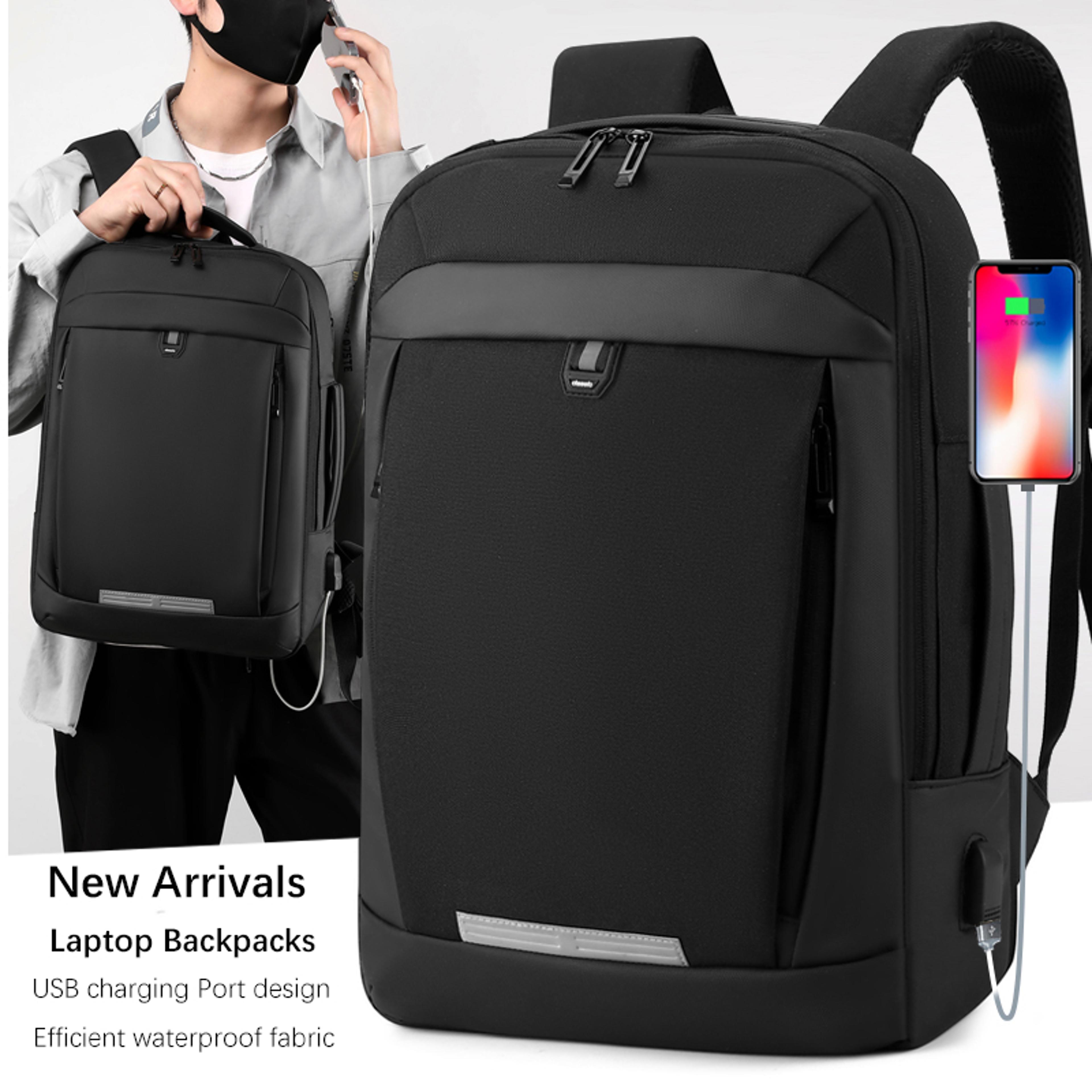 business laptop backpacks usb 17 inch Women's 17-inch Backpack Practical birthday gifts and functional present for those who go to school Leeds Overland TSA Friendly 17