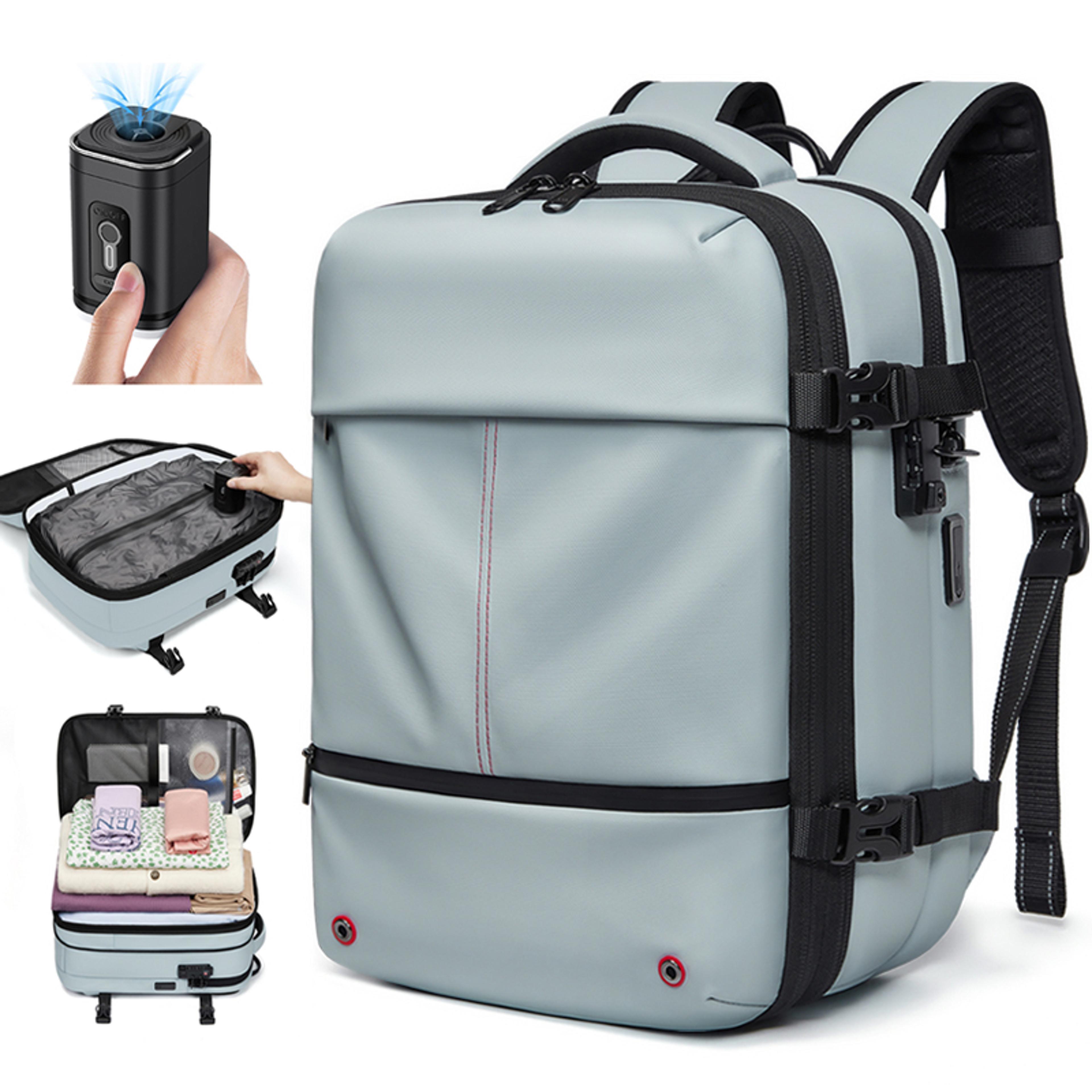 travel women backpack, vacuum compression laptop backpack, usb charging school backpack