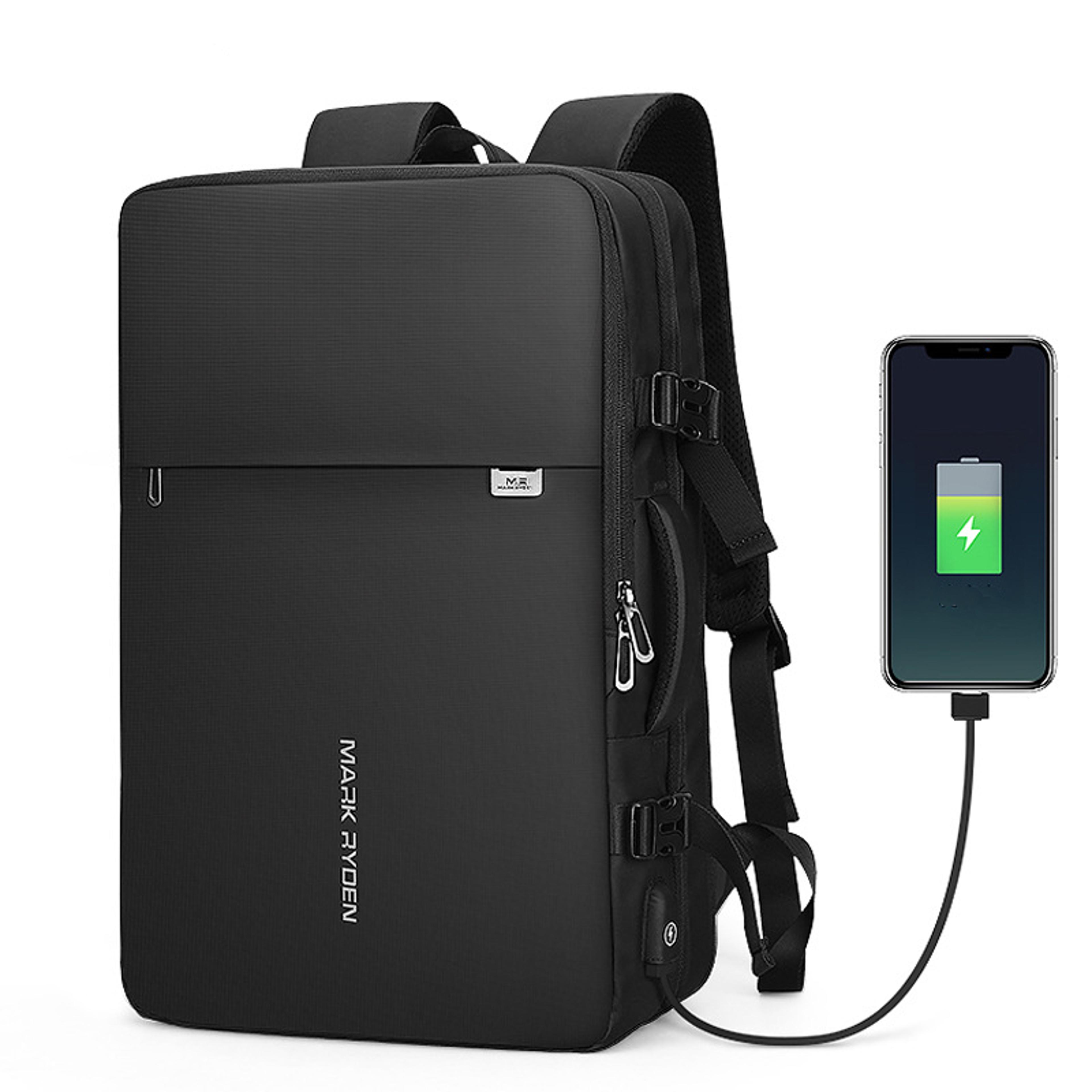 usb charging laptop backpack, anti-theft business backpack for men, multi-layer travel bag