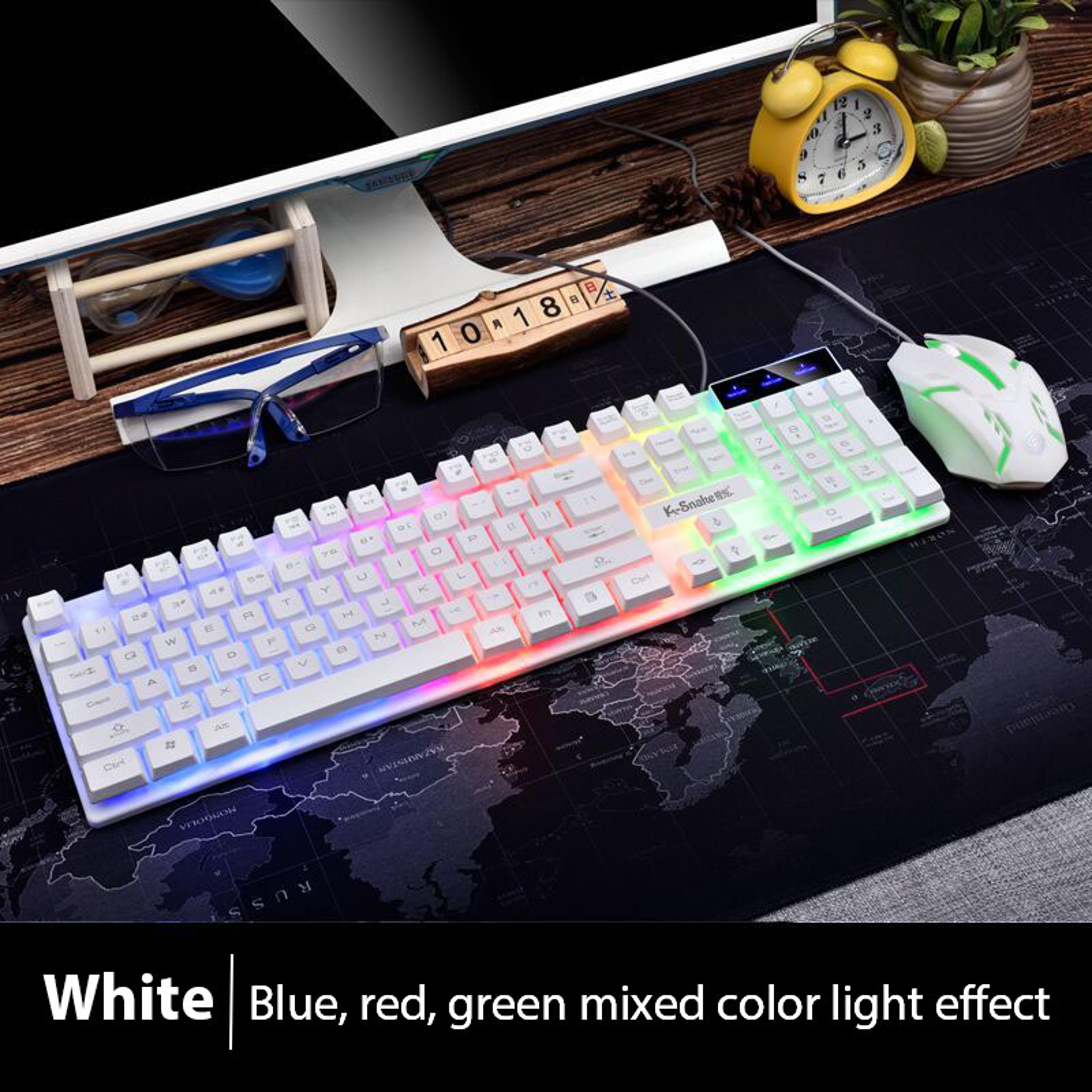 keyboard and mouse set waterproof luminous game backlit keyboard