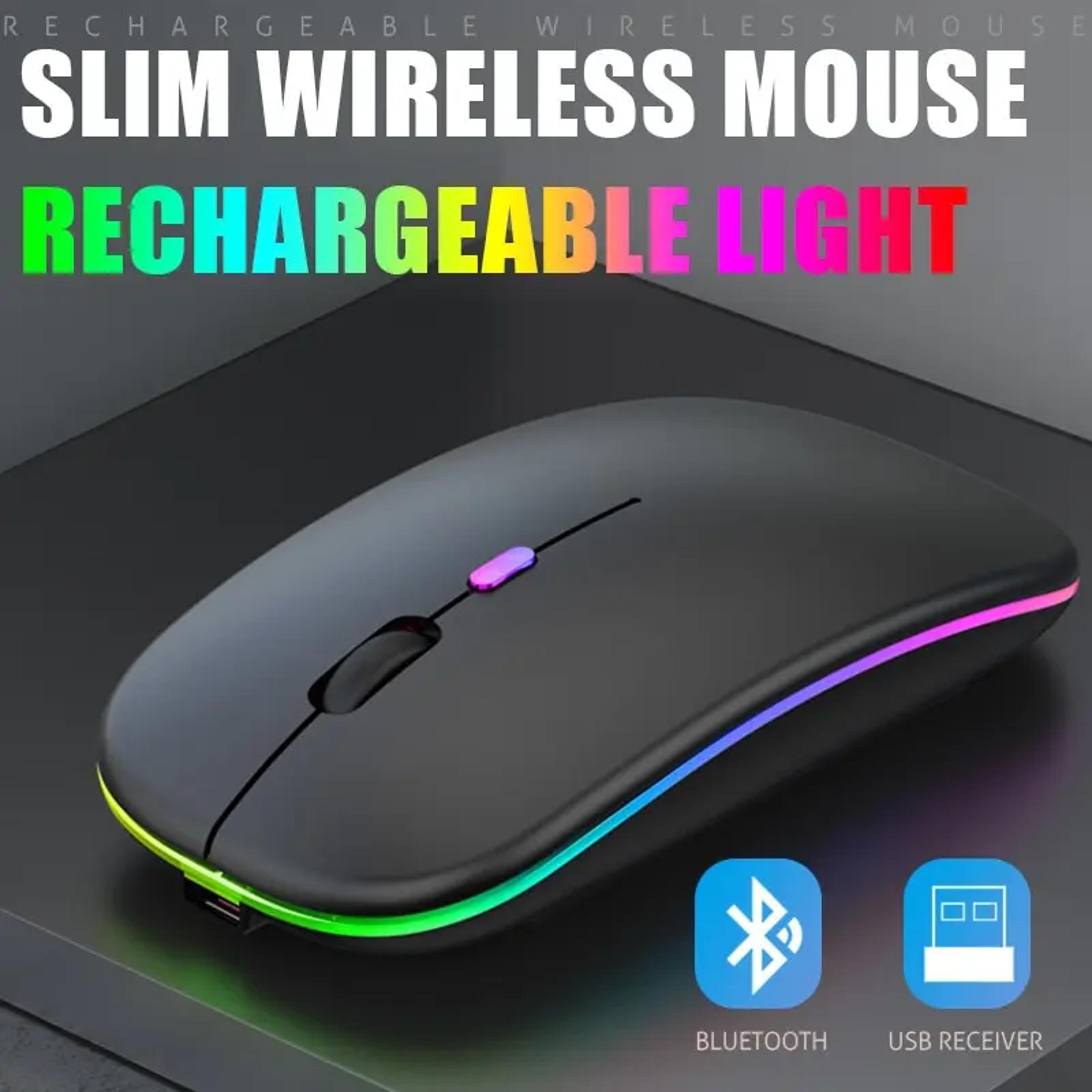 luminous wireless bluetooth mouse, usb charging, wireless mouse, , portable gaming mouse for laptop