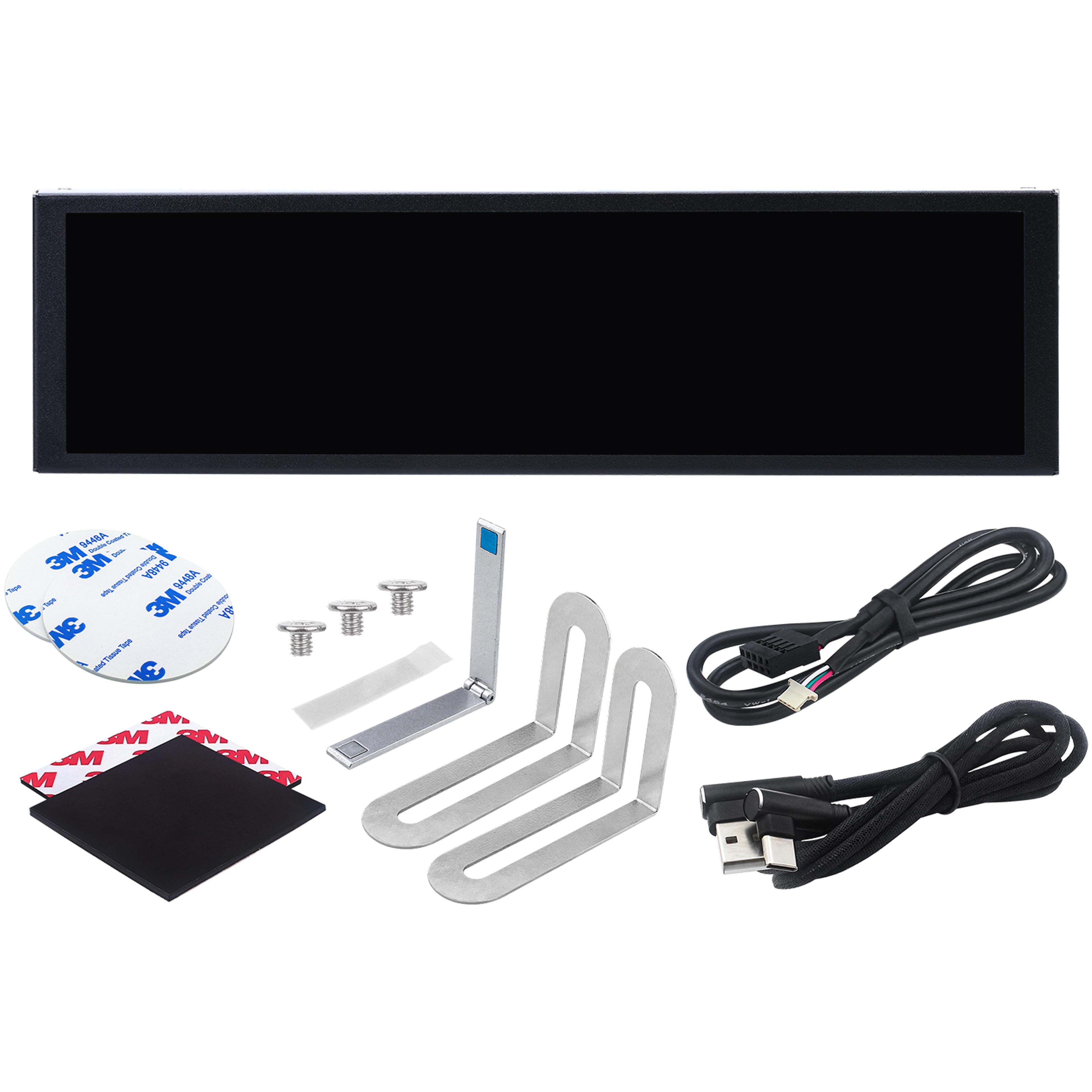 usb secondary screen, ips lcd type-c display for computer chassis, monitor for cpu, ram, gpu, hdd & fps information