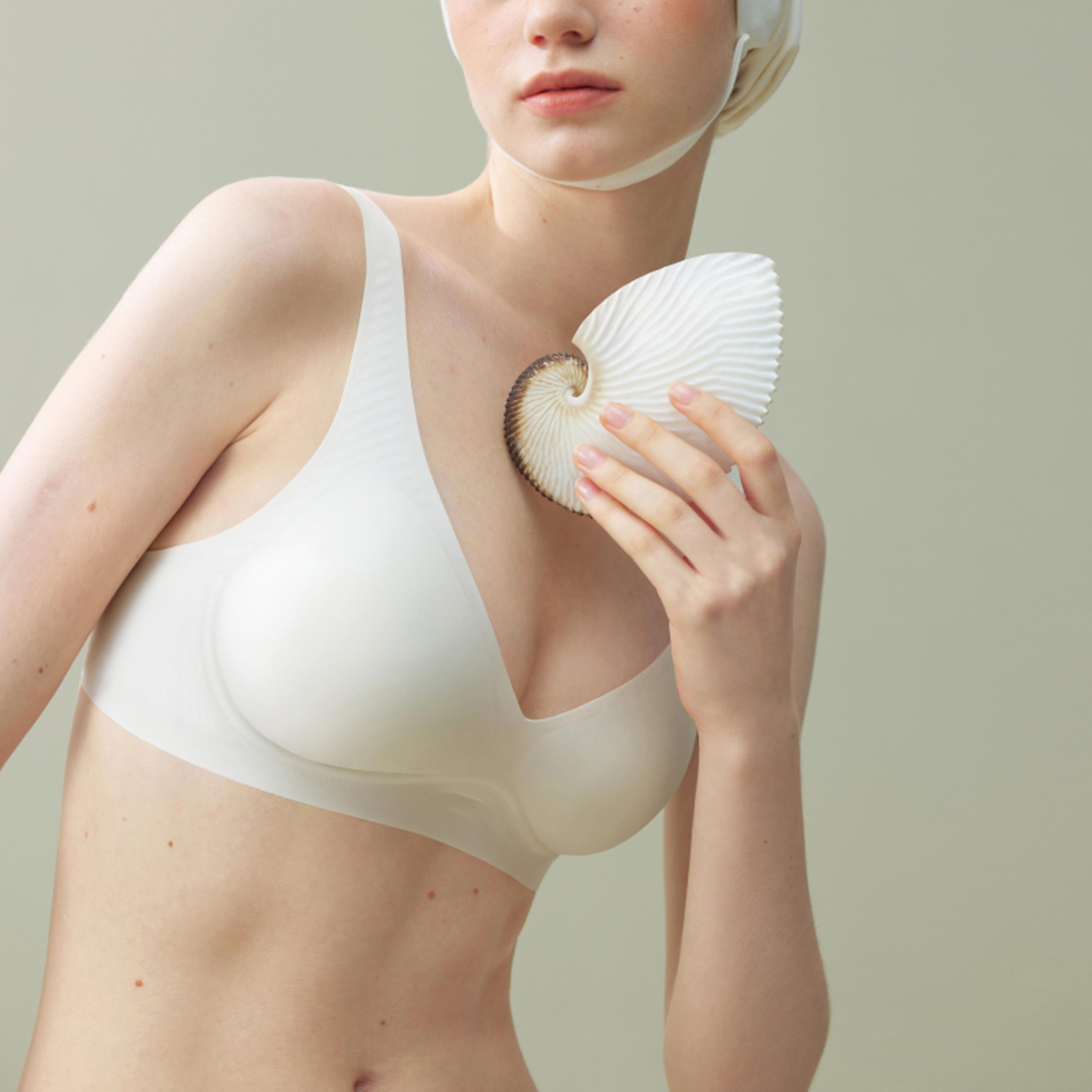 wireless deep v plunge push up seamless bra for women, antibacterial, anti-sagging thin bralettes