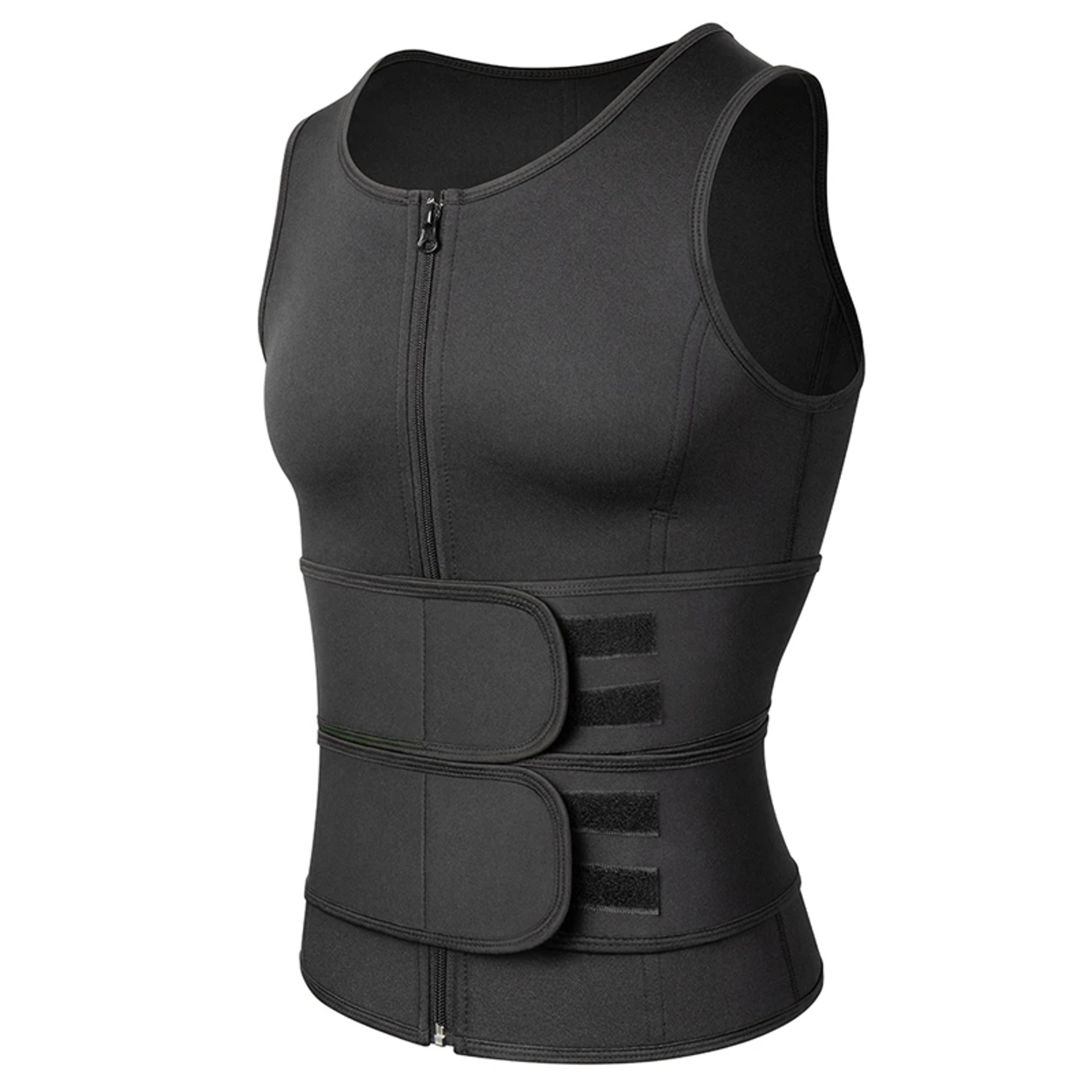sauna suit sweat vest for men, body shaper waist trainer, weight loss shirt, slimming underwear, fat burner workout tank