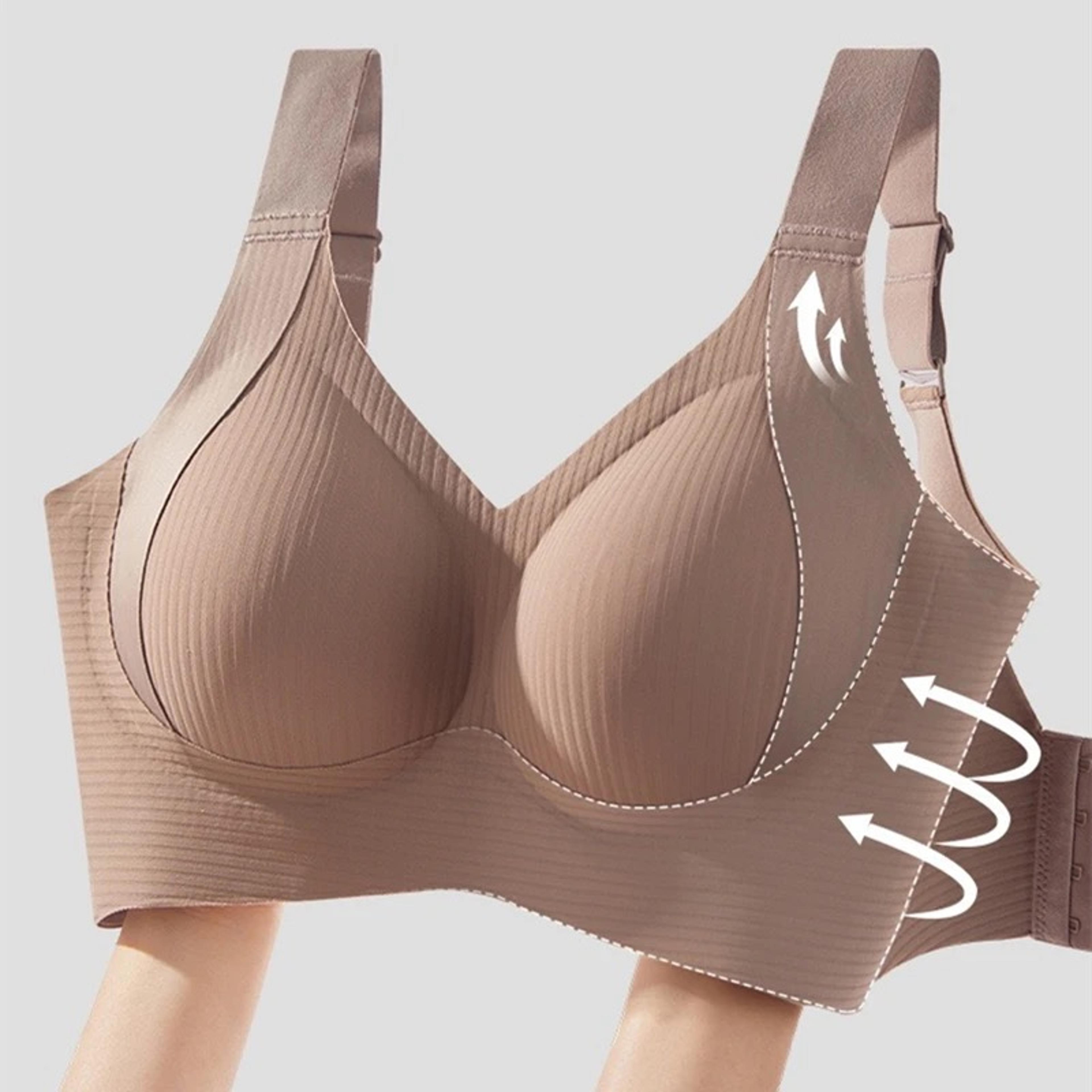 women's large size high-quality traceless underwear, no steel rings, breathable sports bra for small busts