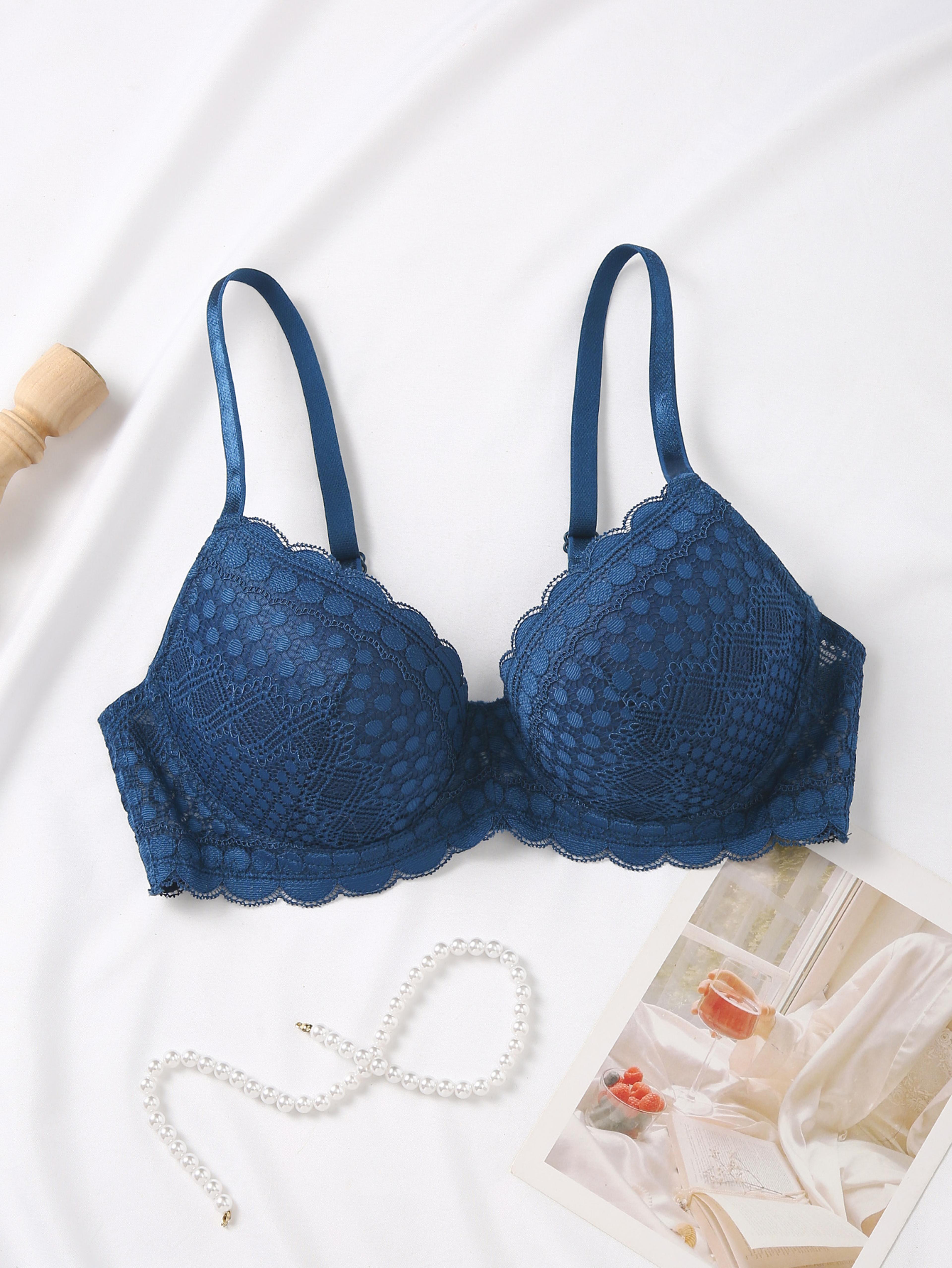 sexy lace comfortable underwire push-up bra, women's breathable lingerie, colors to choose from