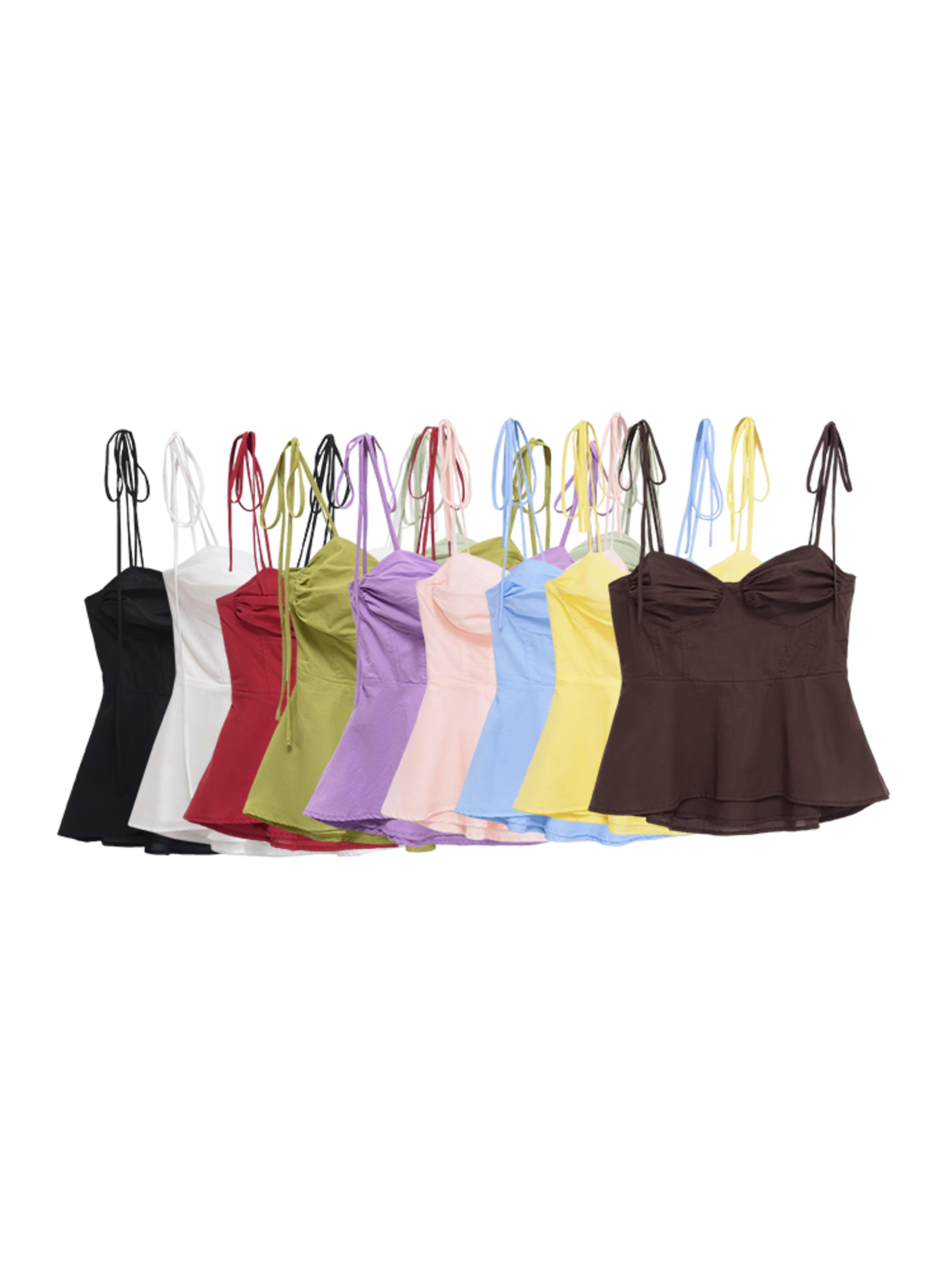 sexy asymmetric bustier tops for women, sweetheart neckline, thin tied straps, side zipper