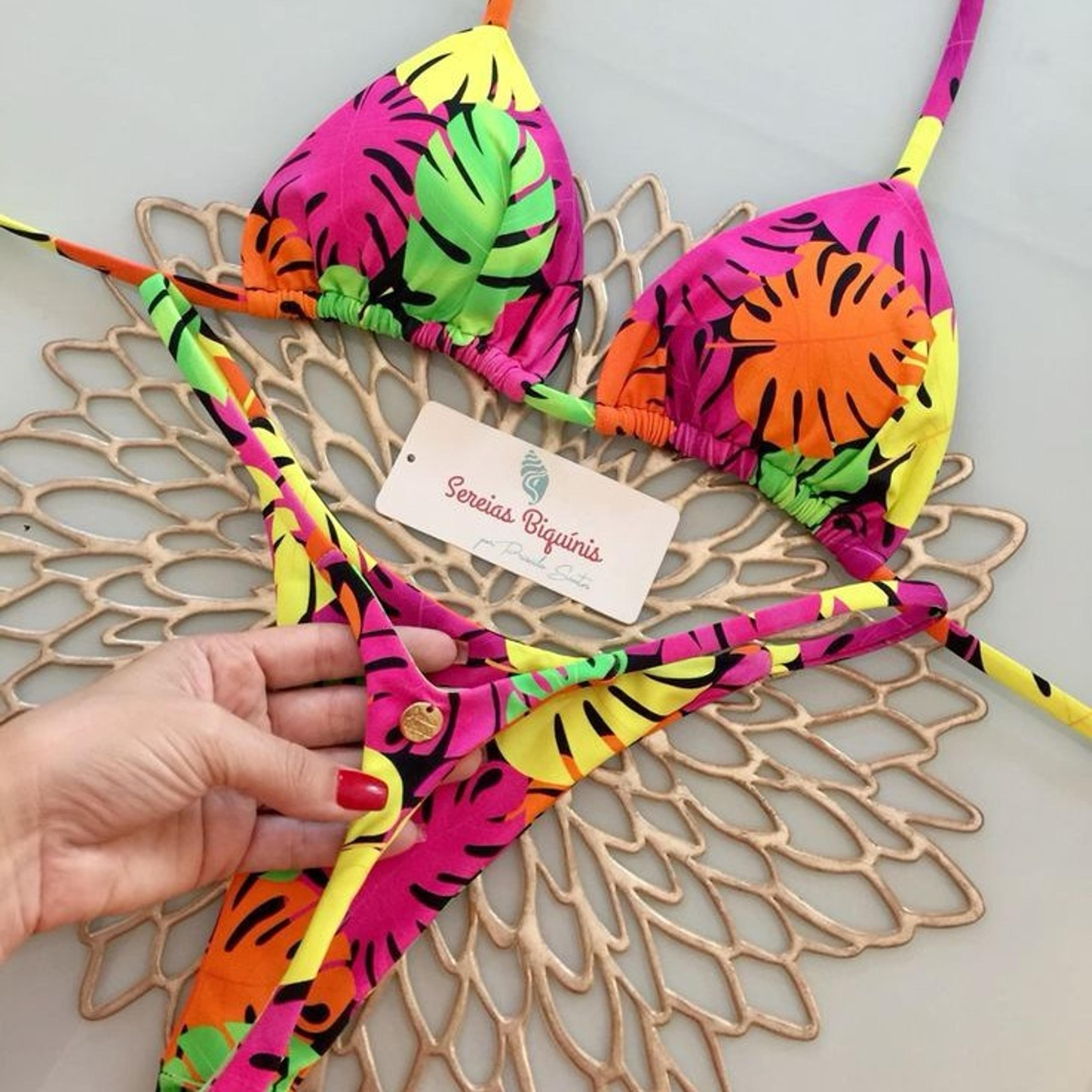women's fashion g-string bikini, new split print swimwear, beach holiday