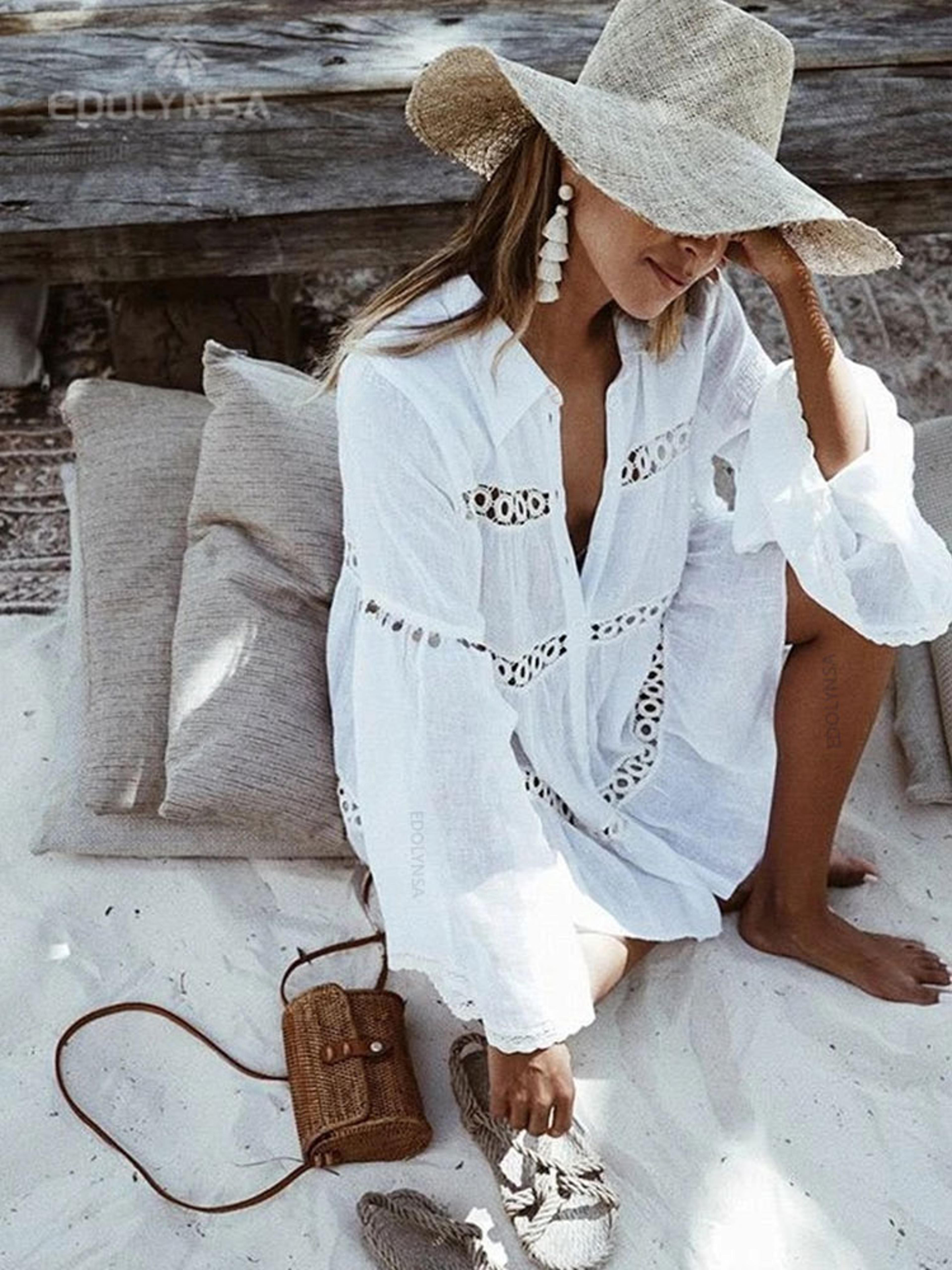 women casual summer beach dress tunic, sexy v-neck swimsuit cover up sarong, new beachwear
