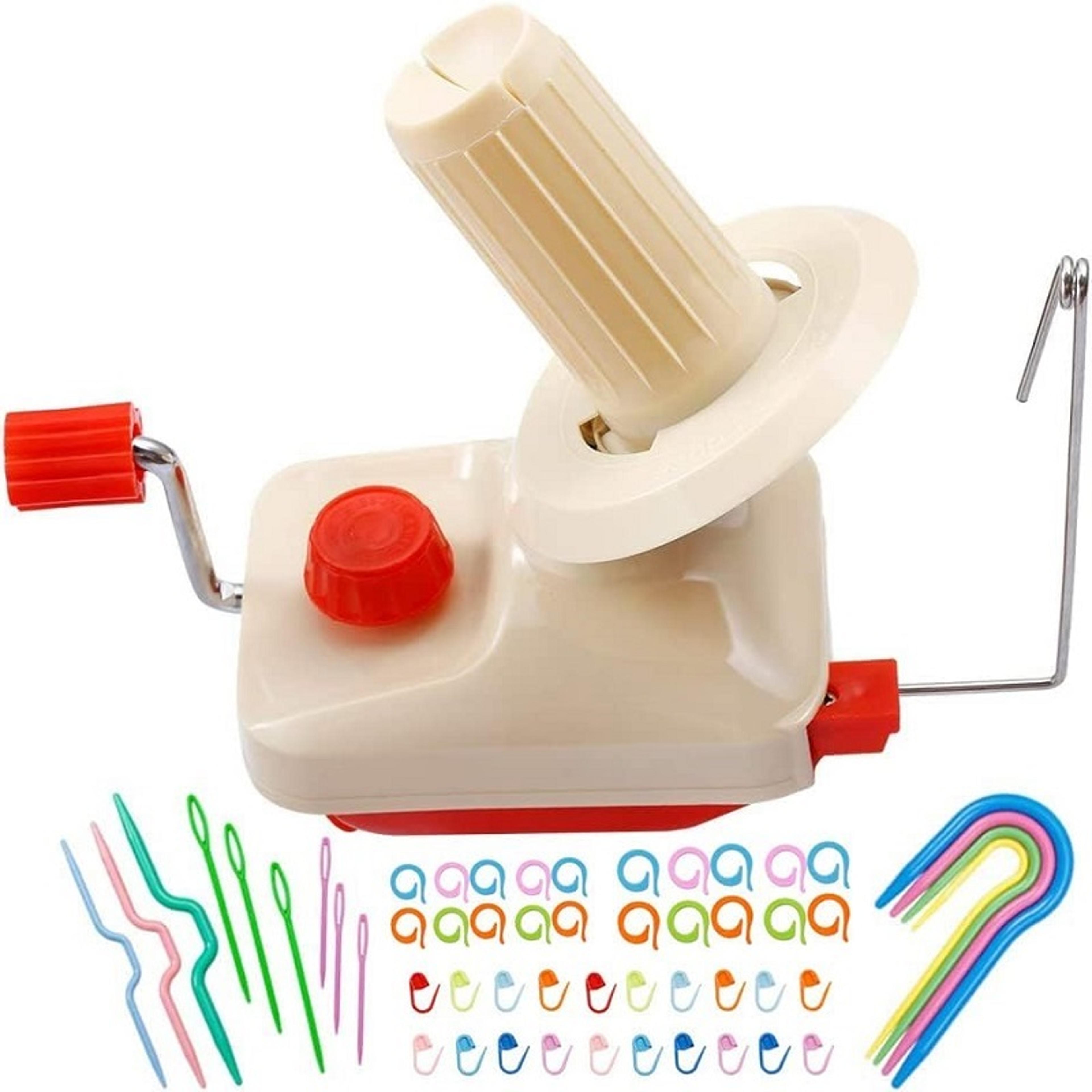 hand operated yarn ball winder,compact & lightweight fiber wool winding machine for knitters, no electricity needed