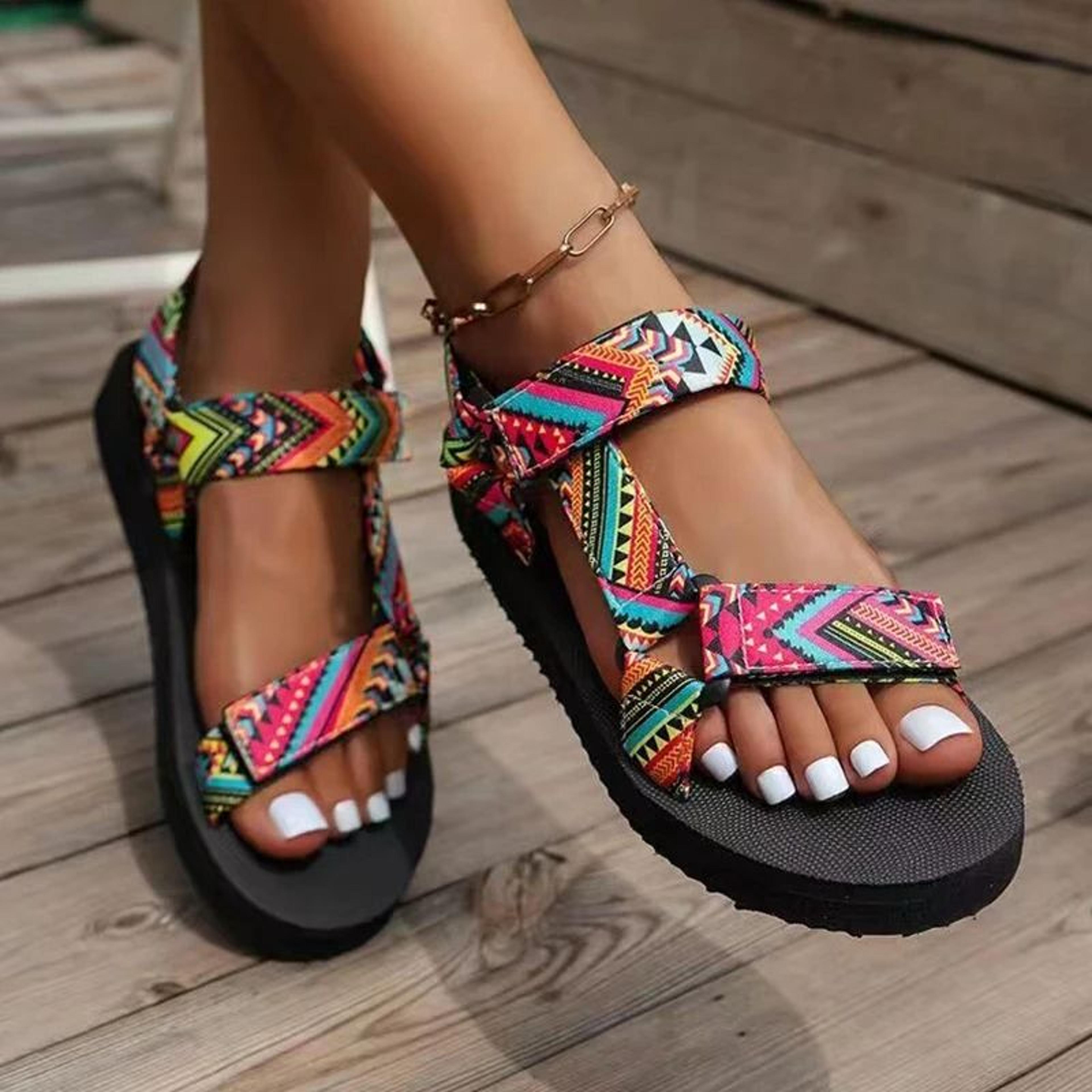 summer flat women's shoes – hemp rope set foot beach sandals, outdoor all-match casual slippers, large size women sandal