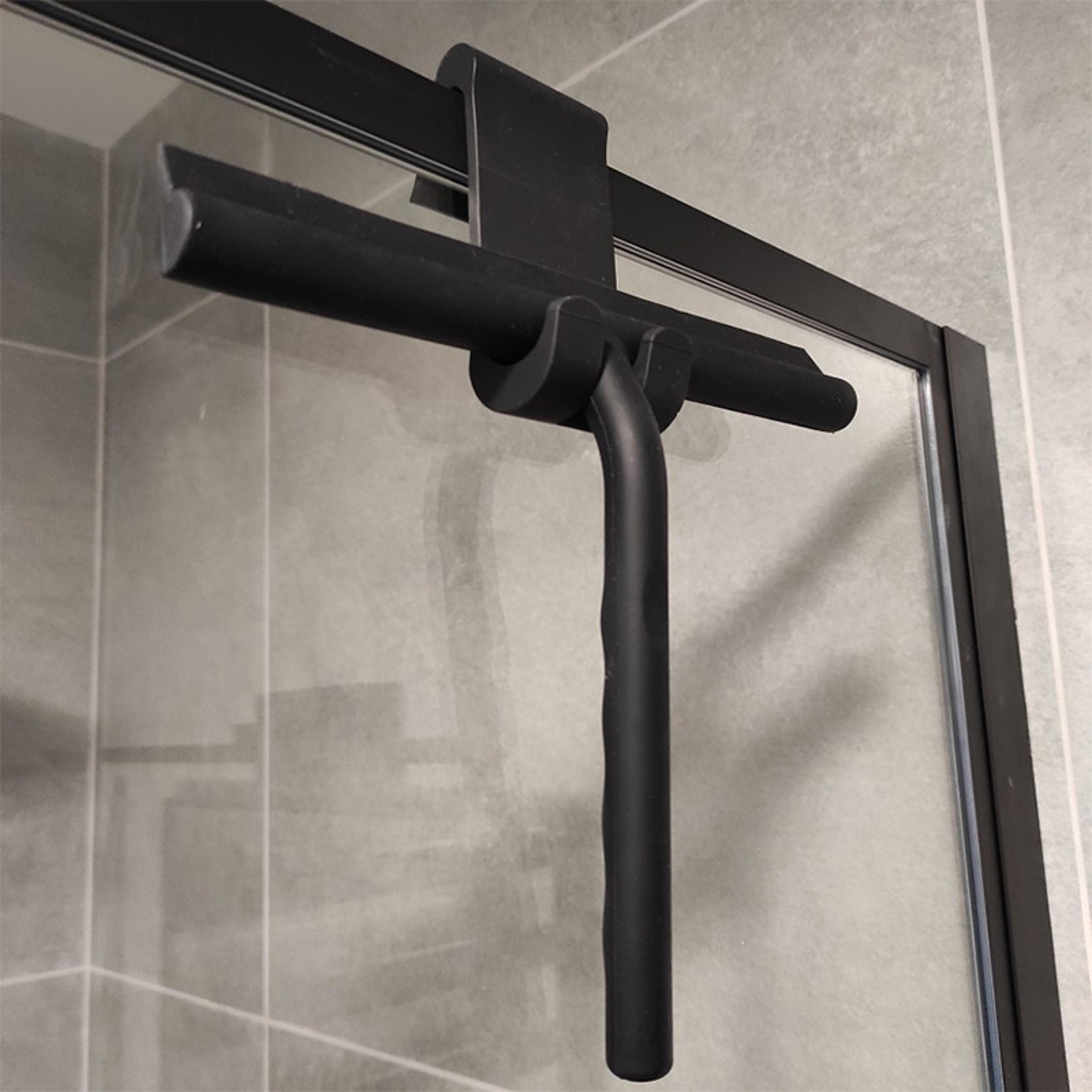 shower squeegee & glass clean scraper wall hanging mirror with handle for window, floor & household cleaning
