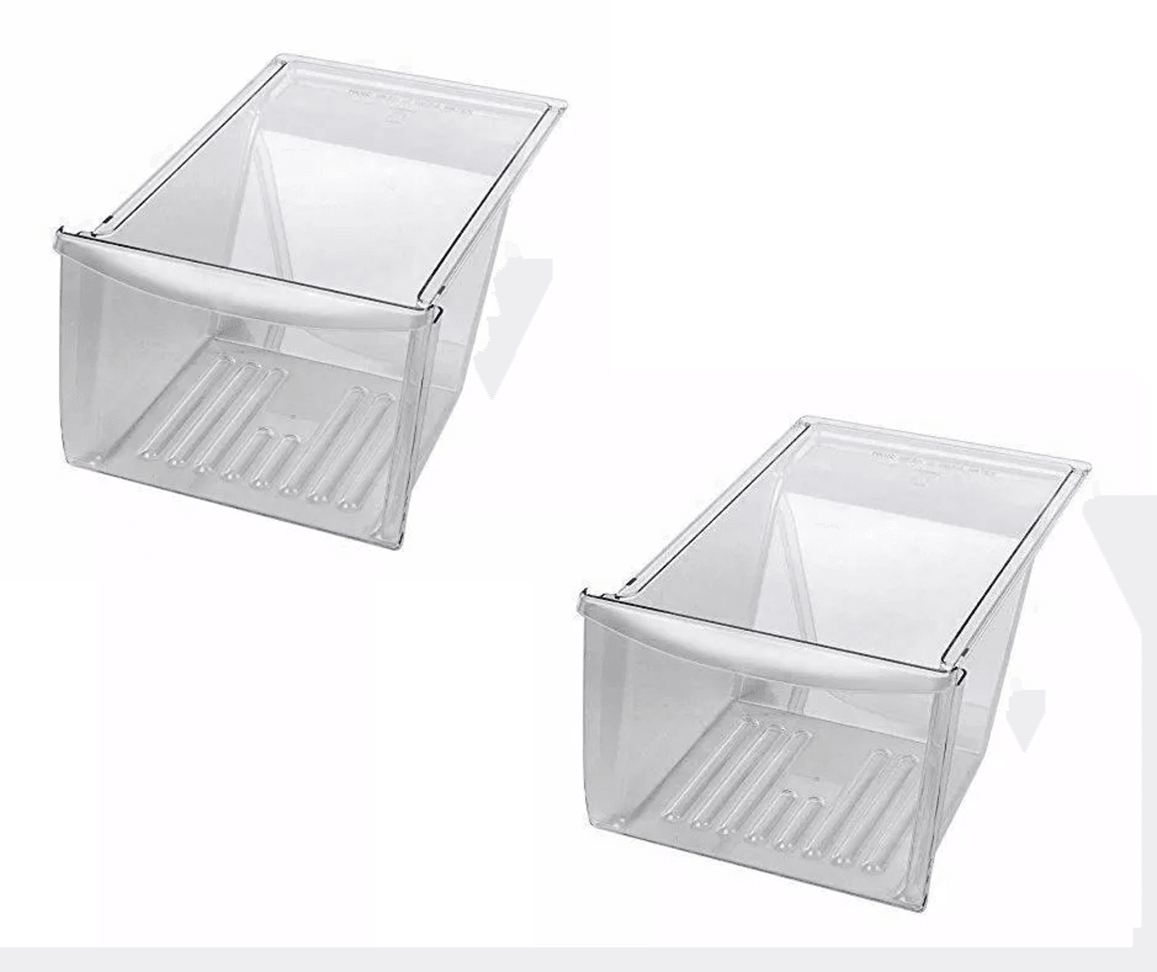 crisper drawer compatible with frigidaire refrigerator, clear replacement bins