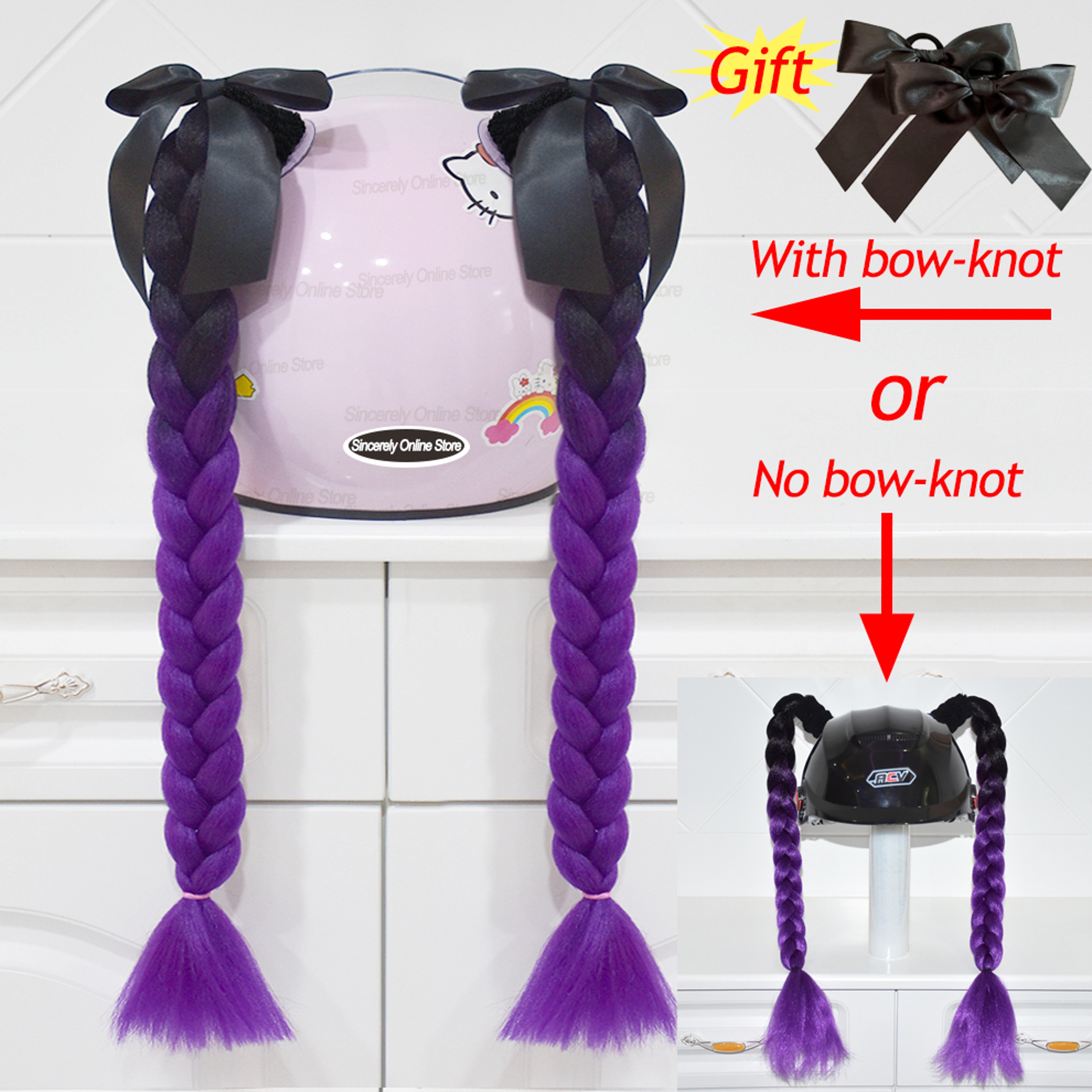 fake braid for motorcycle helmet Psc Pigtail Ponytail Bicycle Braids Hair Tails Any Helmets Decorations Cup Reusable : Sports & Outdoors Available in 164 vibrant colors Motorcycle Helmet Adornment Helmet Fake