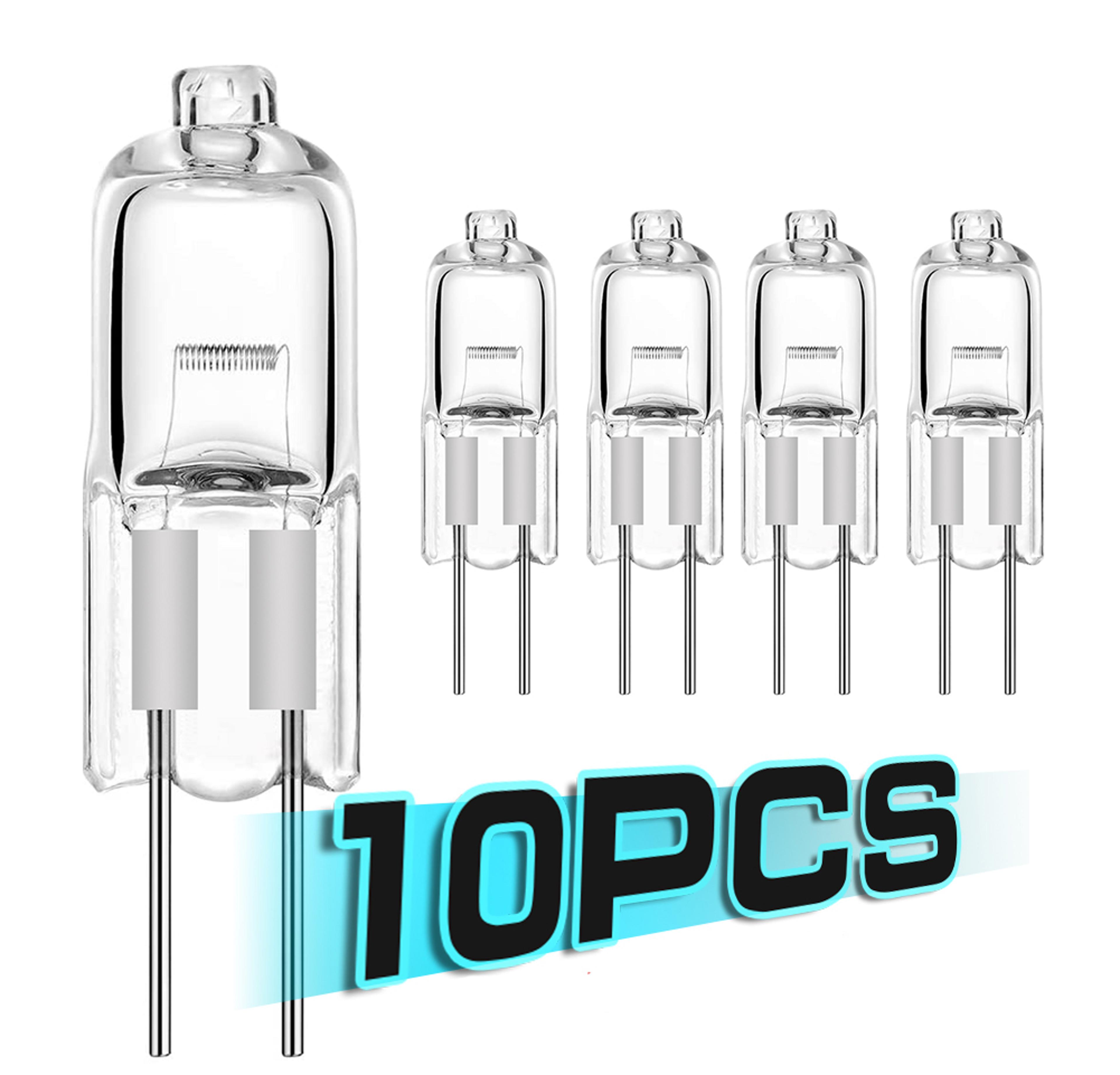 halogen g4 light bulbs jc bi-pin capsule lamps led warm white replacement globe set for kitchen, rv, boat, landscape