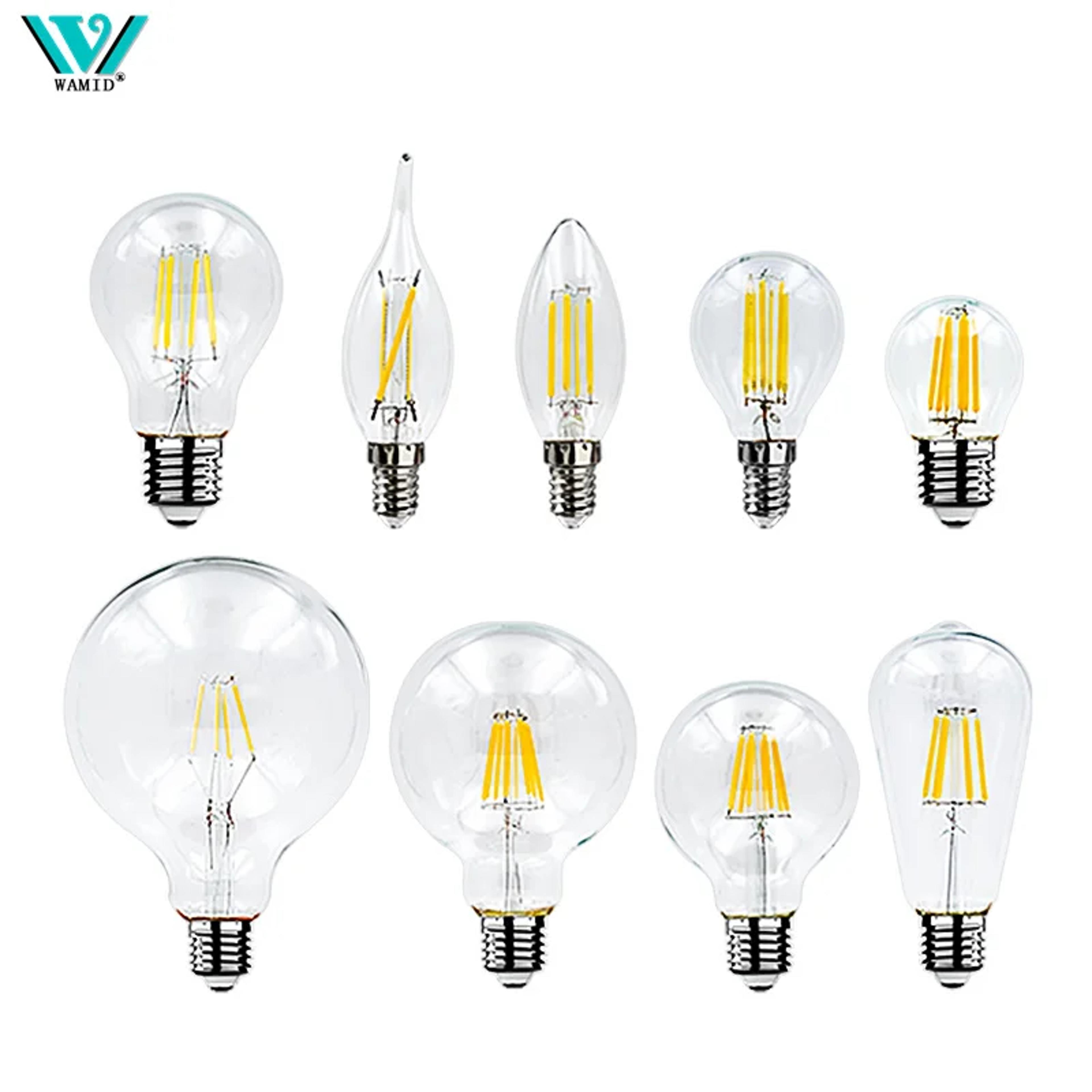 vintage led retro edison bulb, glass filament lamp c35 decorative lighting
