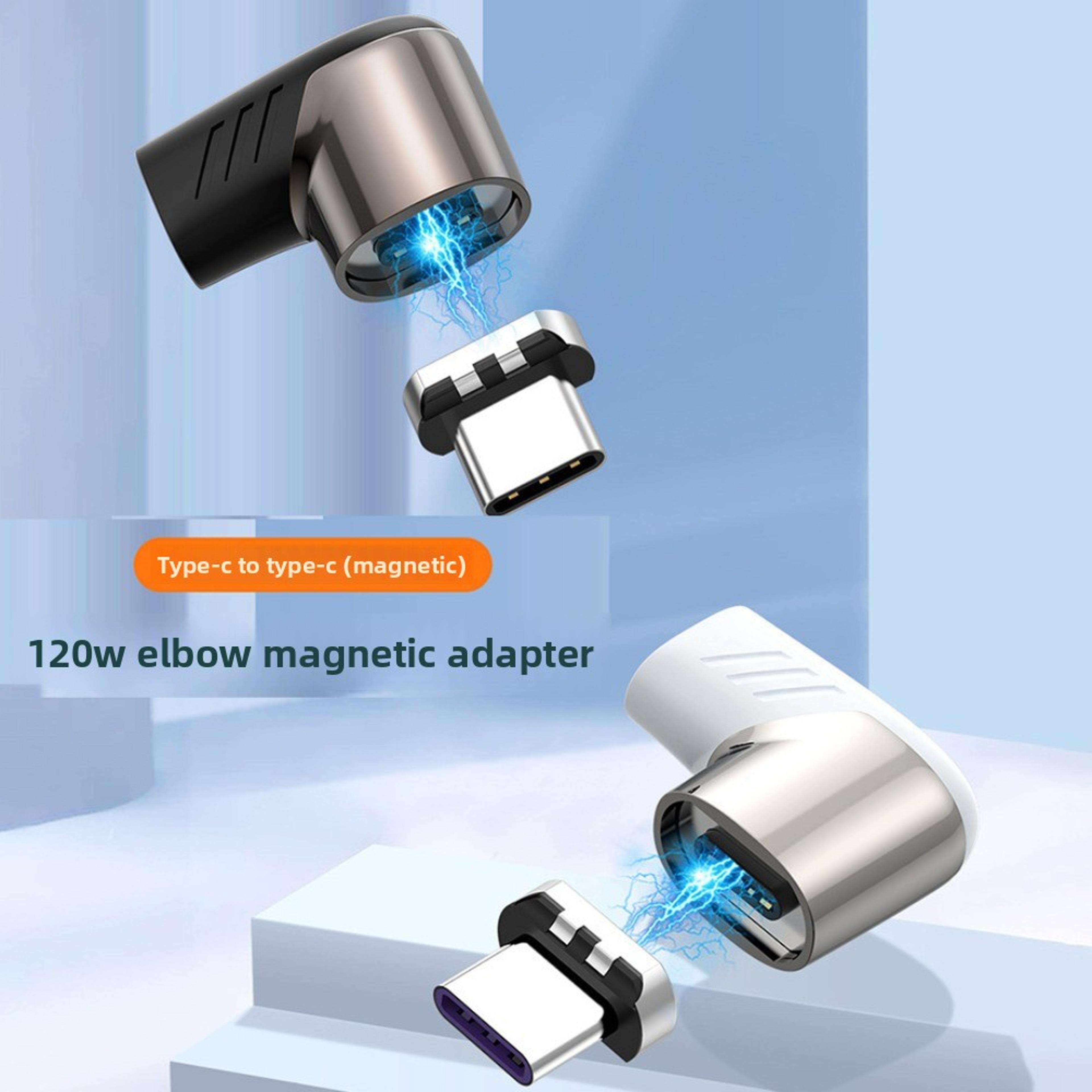 usb type c magnetic adapter 90 degree, fast charging phone magnetic converter, right angle usb connector for laptop