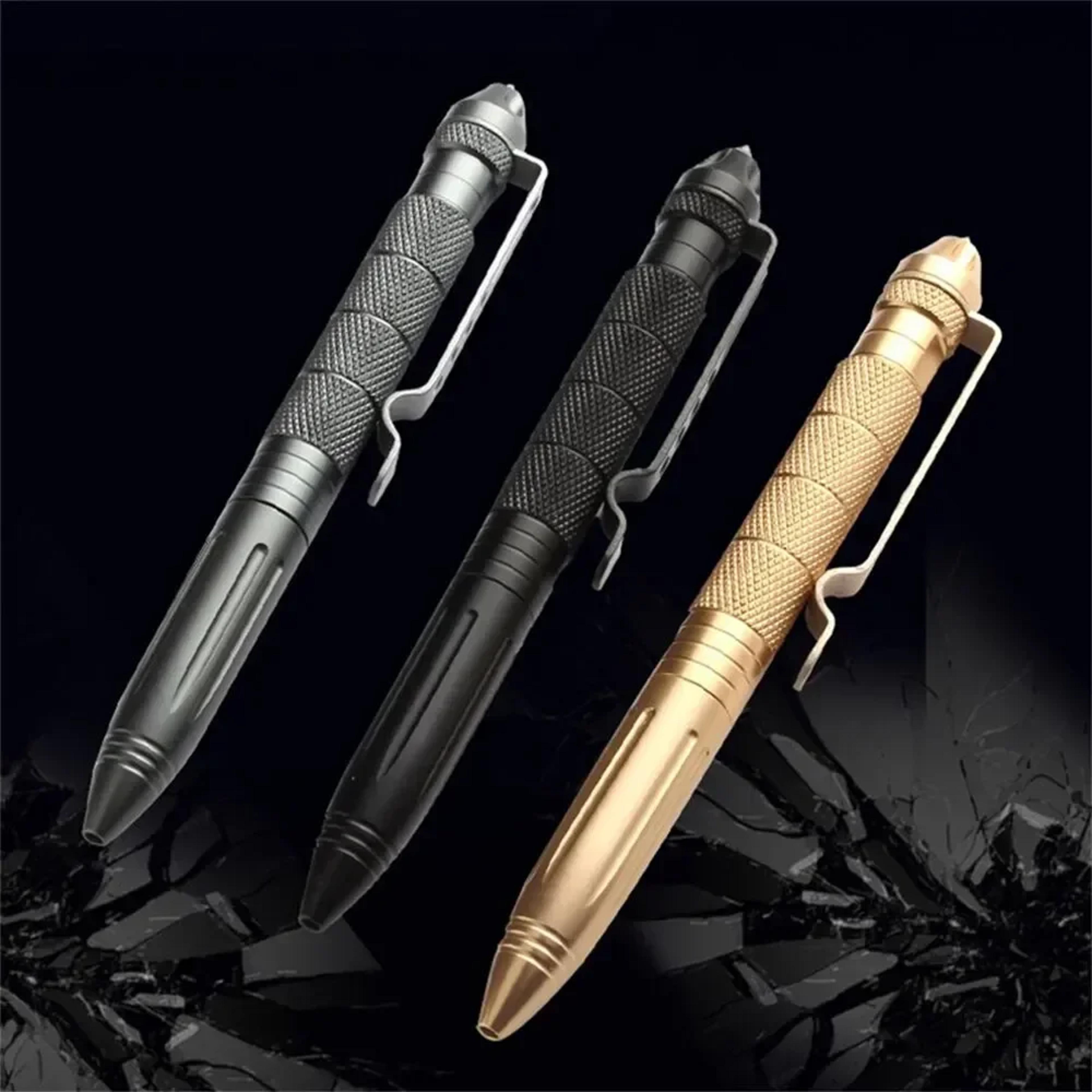 high quality self defense pen aluminum glass breaker, multi functional tactical pen, steel anti skid survival tool