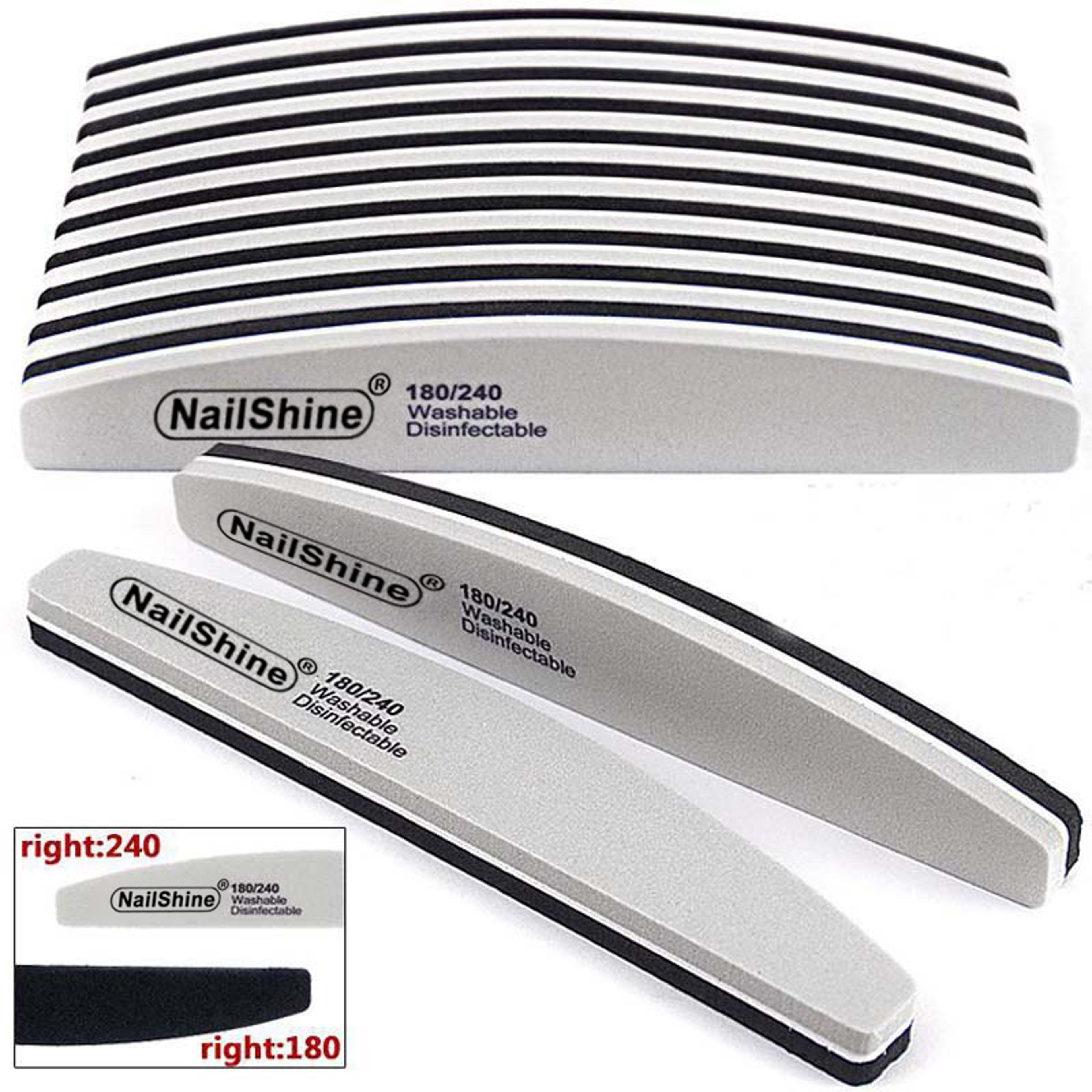 5pcs nail files sponge block 180/240, gray black boat buffer, gel polish sanding lime a ongle, manicure tools