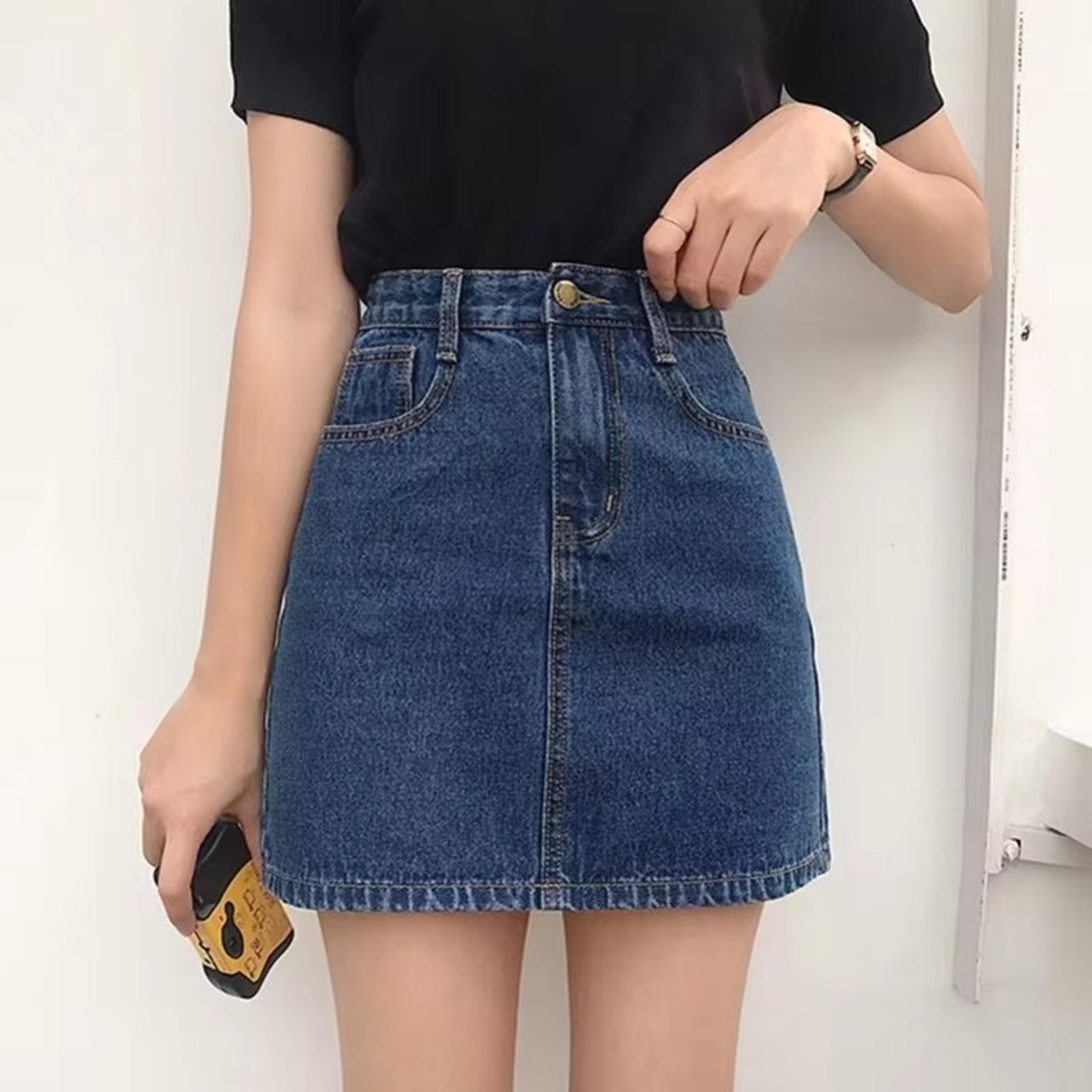 summer denim short skirt for women, high waist sexy tight fit | y2k bag hip mini skirt, stretchy jeans skirt for ladies