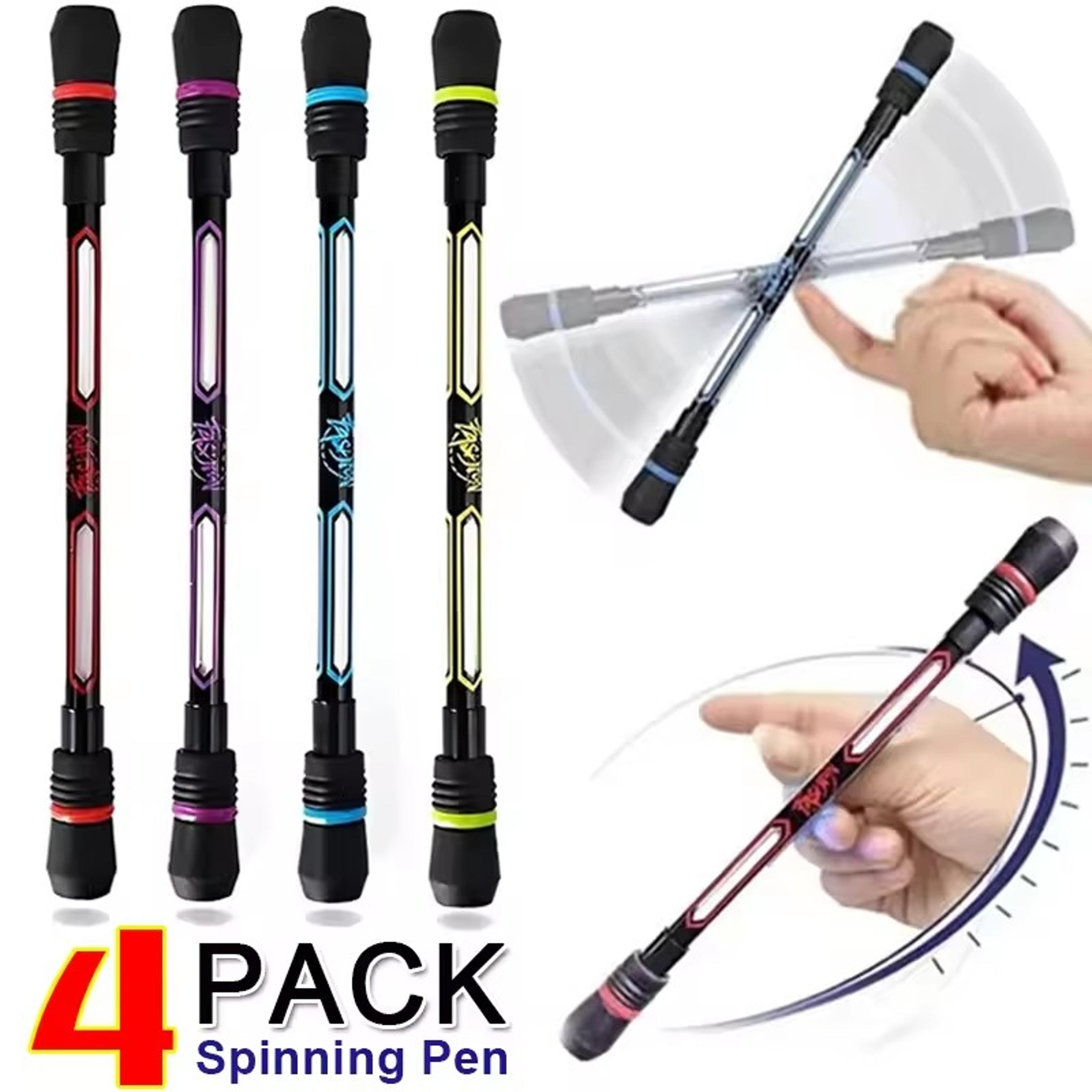 4-in-1 stress relief spinner pen set, anti-slip hand spinner, fidget toy for adults, kids, anti-anxiety ballpoint pen